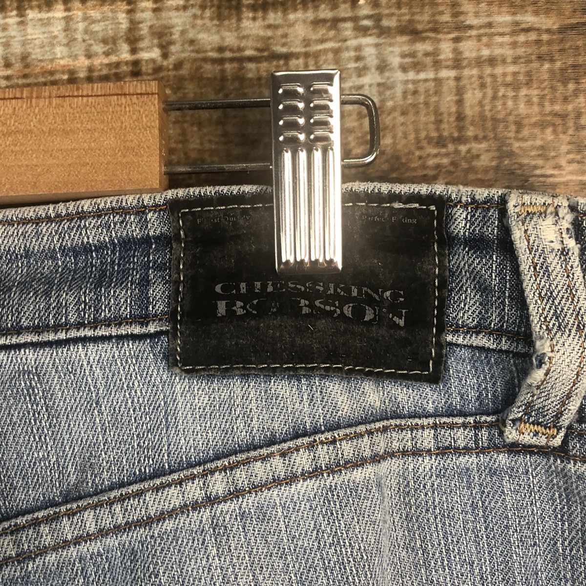 Vintage Bobson vintage Blue Denim Pants #A1393 Size US 35 - 18 Thumbnail
