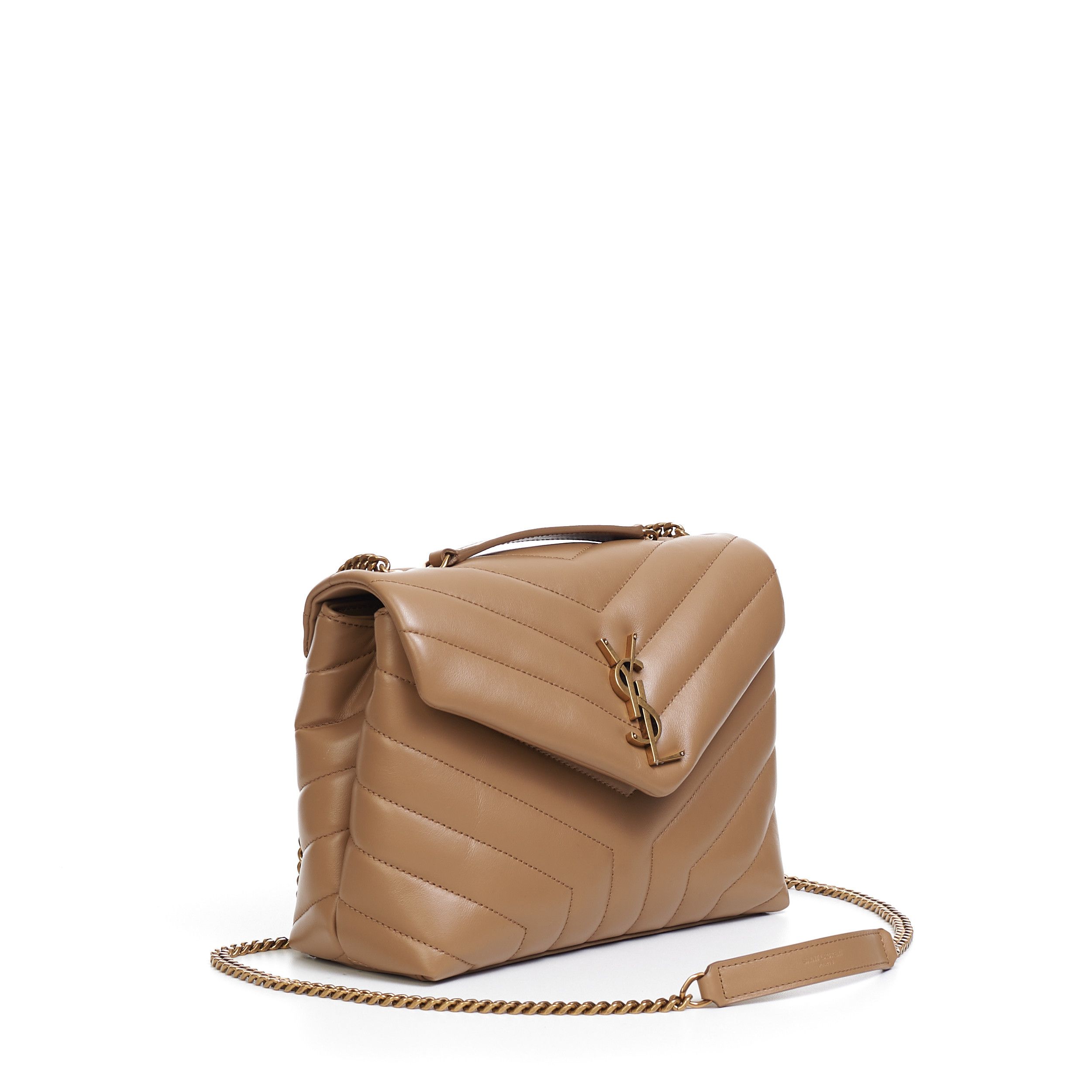 Saint Laurent Paris Loulou Small Chain Bag In Tan Quilted "Y" Leather Size ONE SIZE - 8 Thumbnail