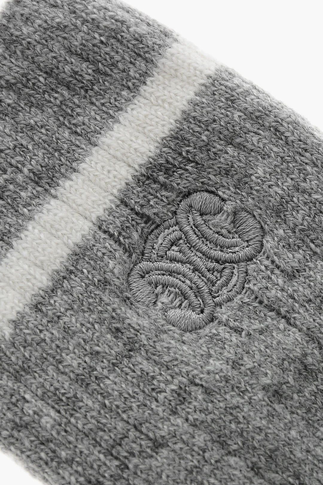 Celine og1mm0326 Size: S / Mixed Cashmere Ribbed Socks in Grey Size ONE SIZE - 2 Thumbnail