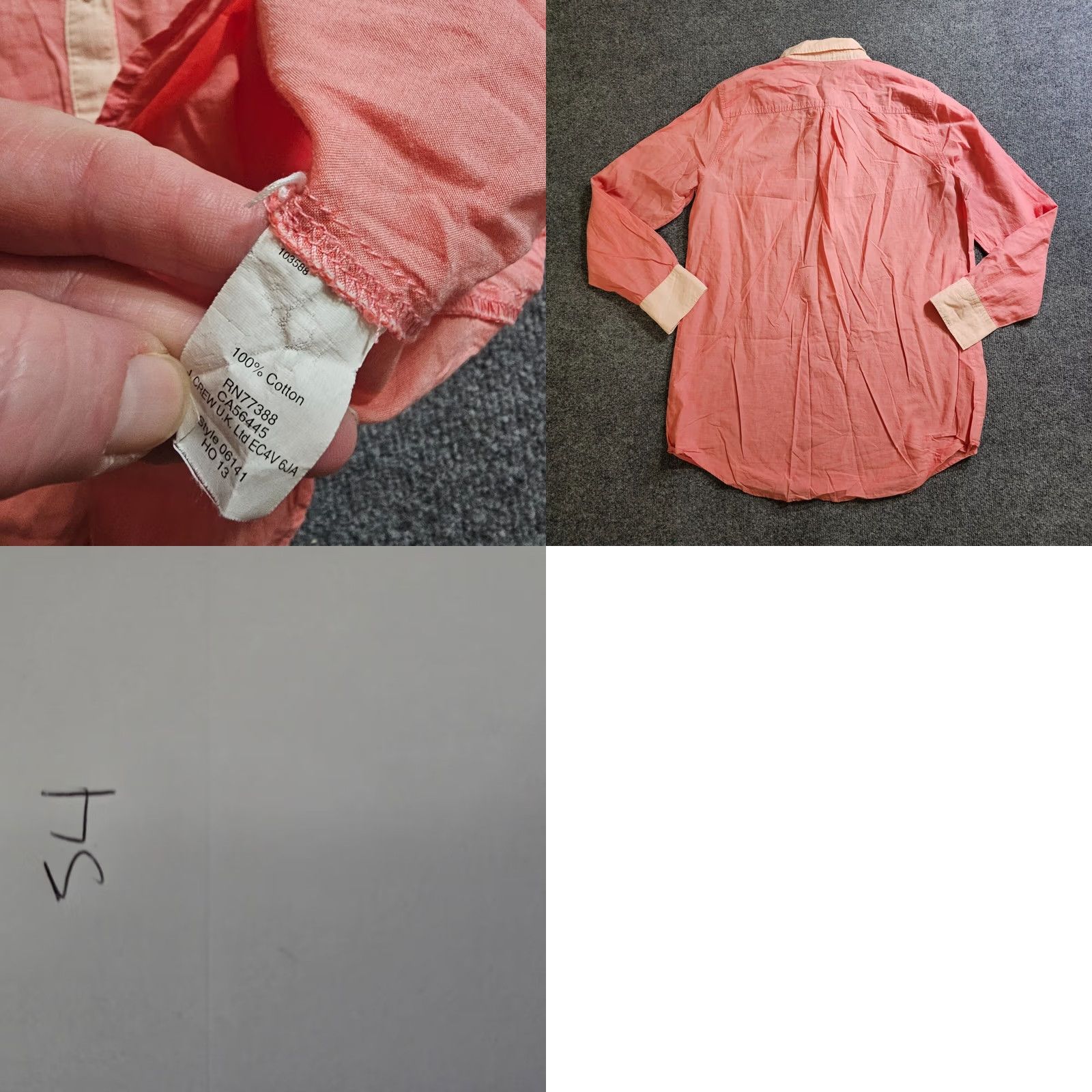 J.Crew J.CREW Blouse Shirt Colorblock Pink Long Sleeve 1/4 Button Fall Womens L Tunic Casual Career Tunic Size L / US 10 / IT 46 - 8 Thumbnail
