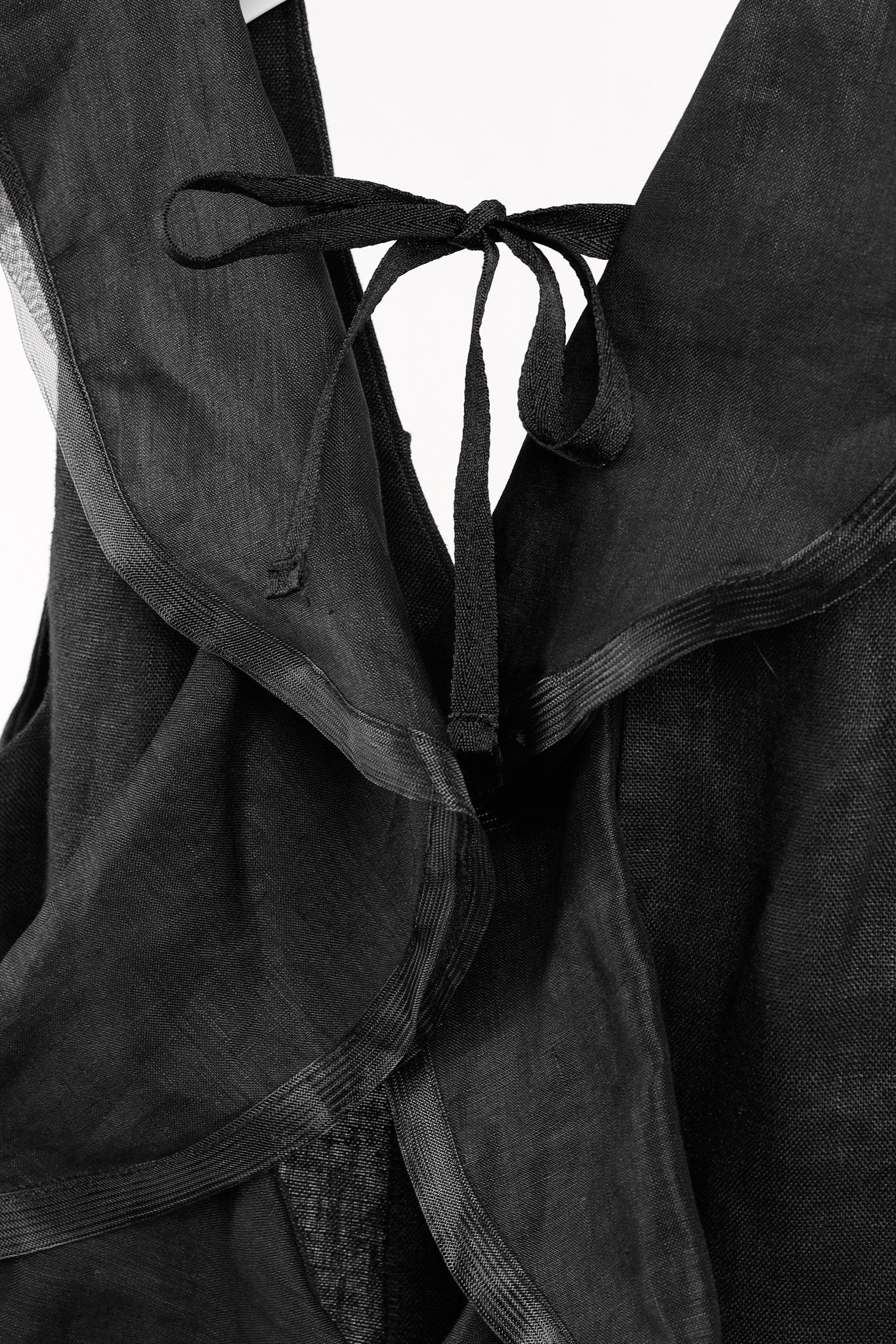 Other Denis Gagnon Ruffle Back Sleeveless Black Linen Dress Size S / US 4 / IT 40 - 7 Thumbnail