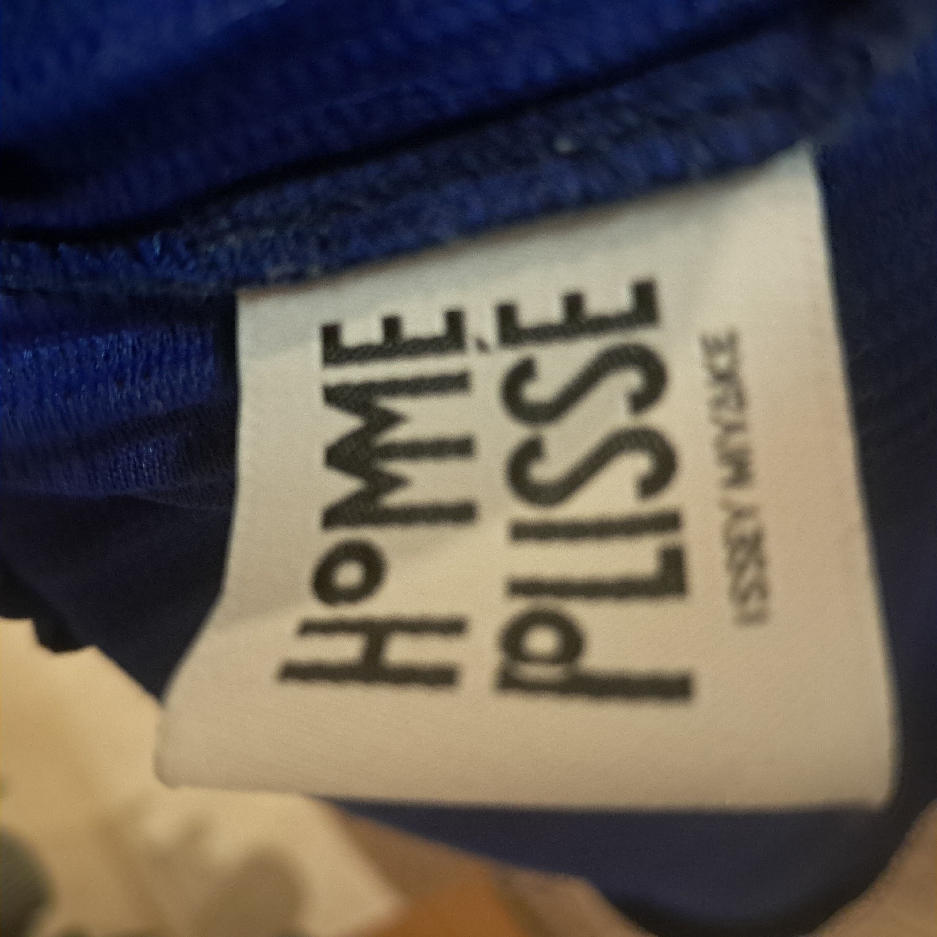 Blue pleated issey miyake hoodie