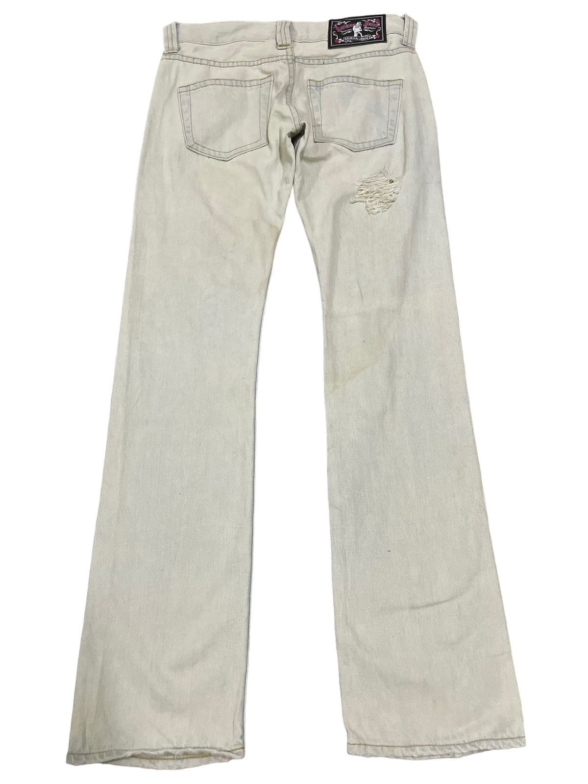 If Six Was Nine Vintage Japan Juriano Jurrie Distressed Style Flare Jeans Size US 30 / EU 46 - 2 Thumbnail