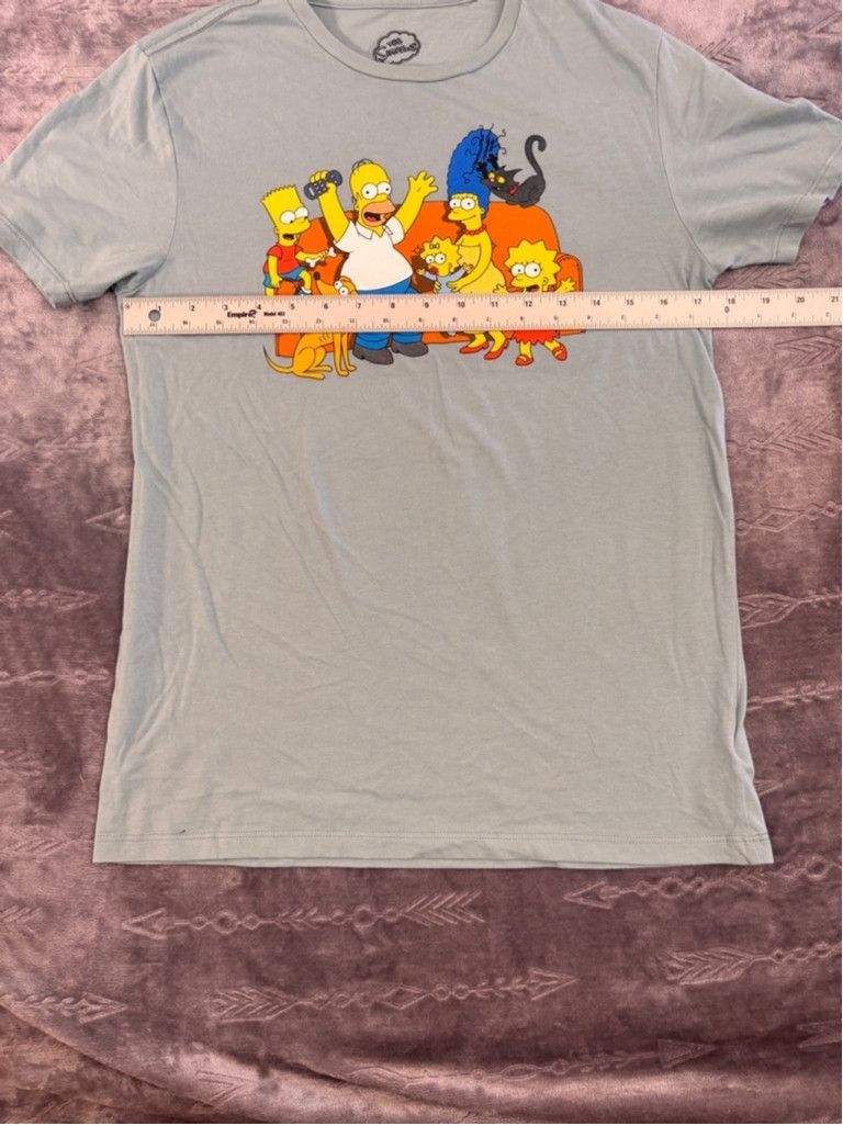 The Simpsons Men's The Simpsons T-Shirt Size S Light Blue Size US S / EU 44-46 / 1 - 3 Thumbnail