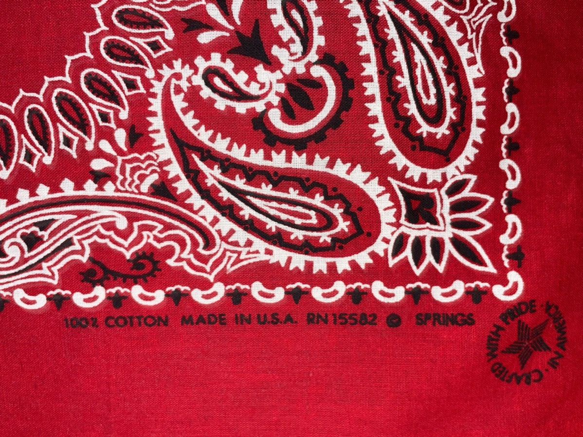 Vintage Springs Vintage 80’s Red Paisley Bandana New!! Size ONE SIZE - 7 Thumbnail