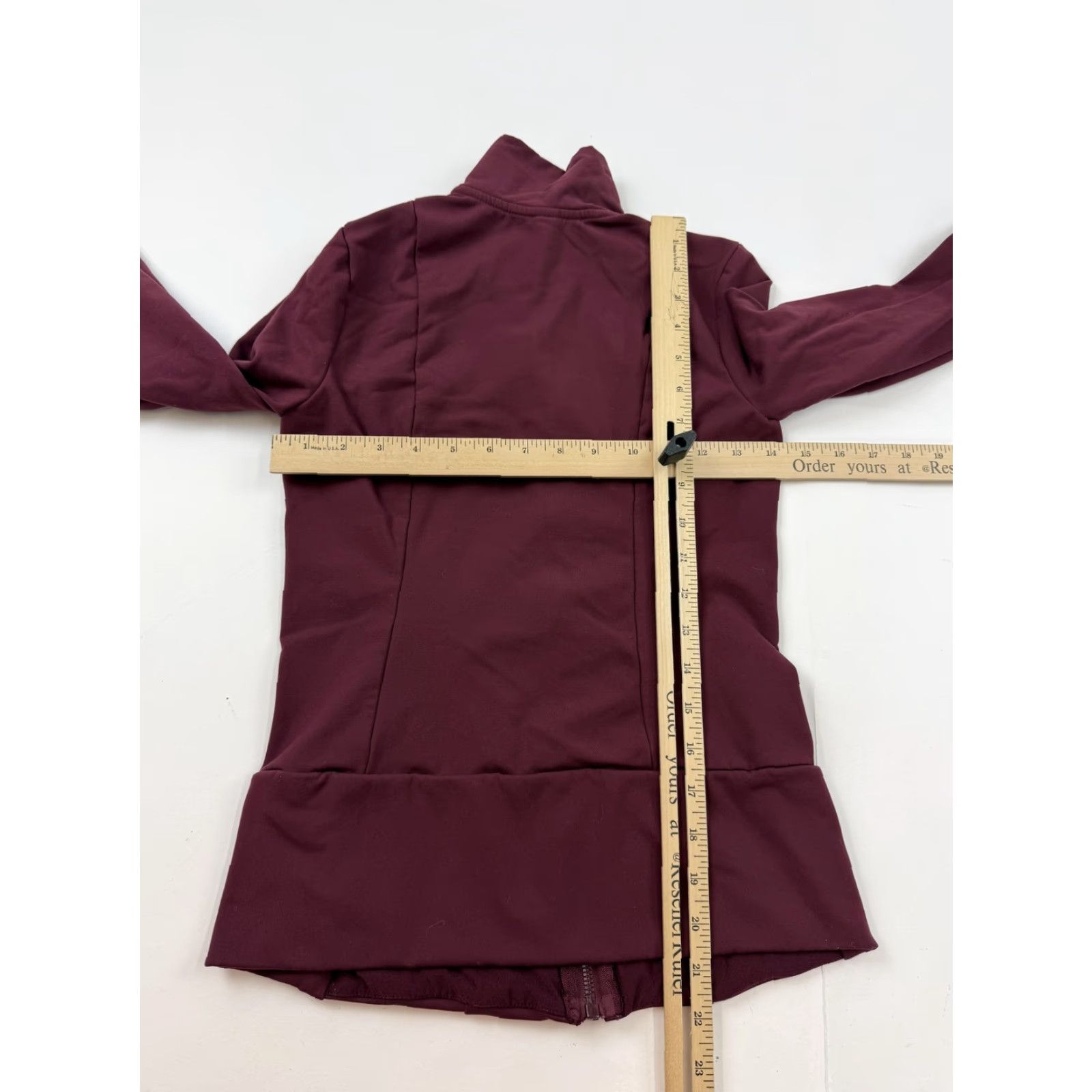Vintage Yogalicious Lux Womens XS Red Full Zip Track Jacket with Thumbholes, Slim Fit, Jersey Size XS / US 0-2 / IT 36-38 - 6 Thumbnail