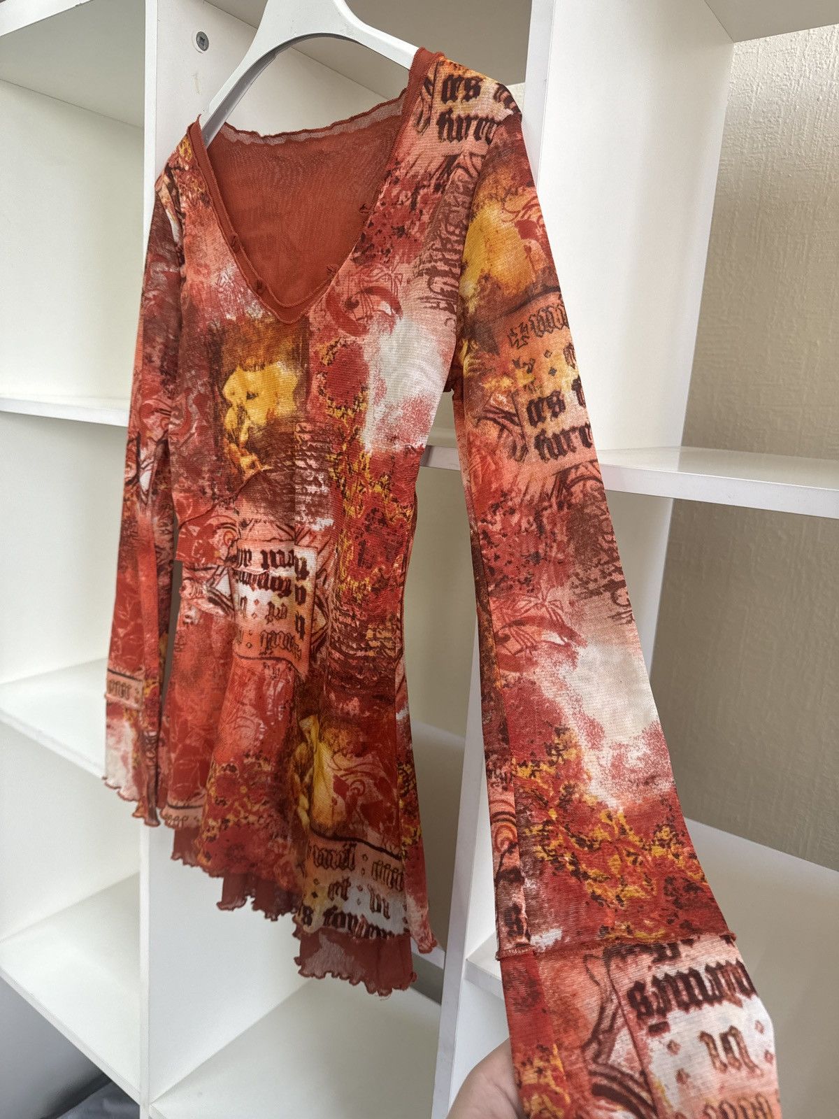 Jean Paul Gaultier × Vintage Vintage Mesh Multilayer Avant-Garde JPG Style Blouses Size M / US 6-8 / IT 42-44 - 6 Thumbnail