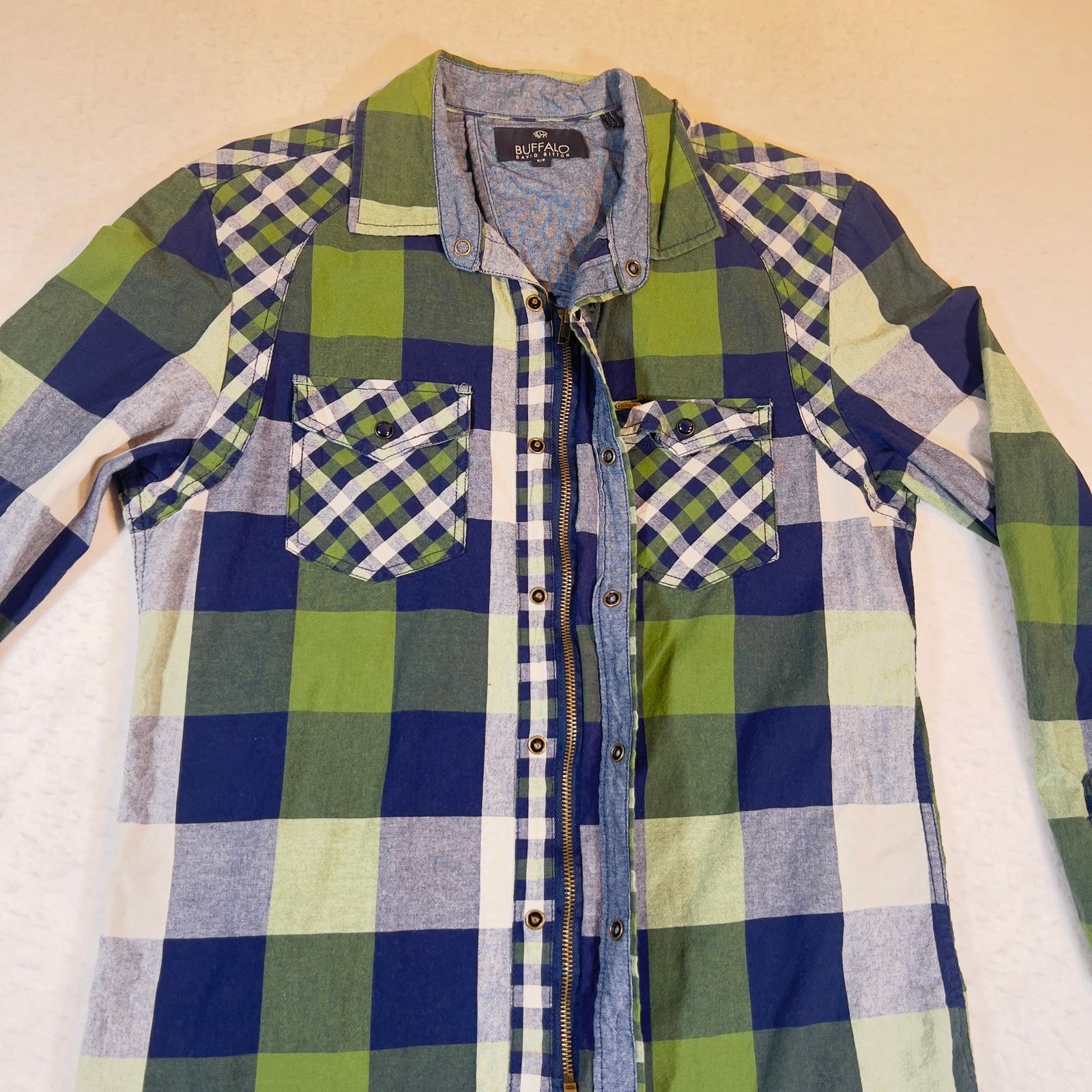 Buffalo David Bitton Buffalo David Bitton Onyx Snap Button Full Zip Shirt Sz S Size US S / EU 44-46 / 1 - 3 Thumbnail