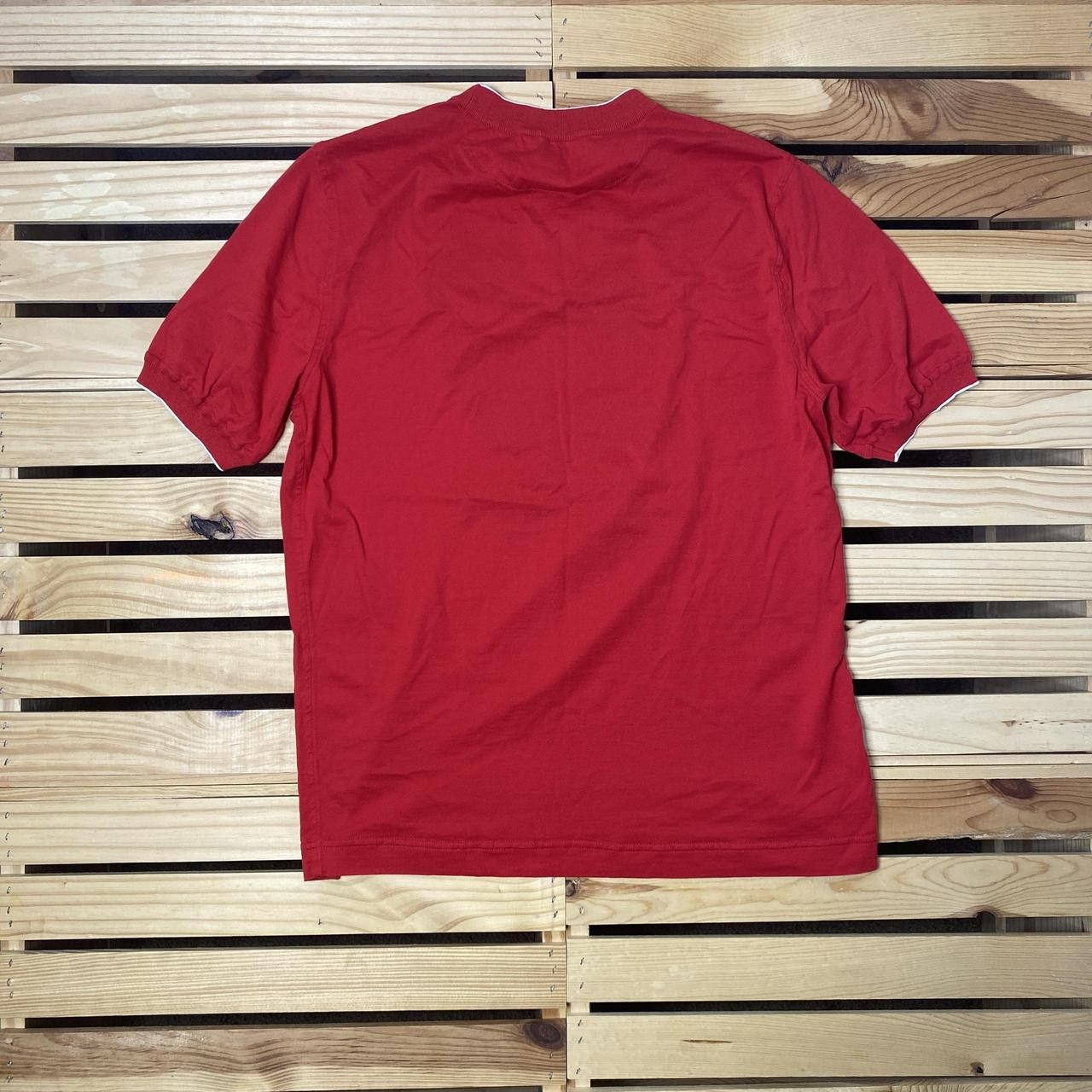 Stefano Ricci Stefano Ricci Eagle Red Designer Ringer Tee Size 46 (Medium) Size US M / EU 48-50 / 2 - 2 Thumbnail