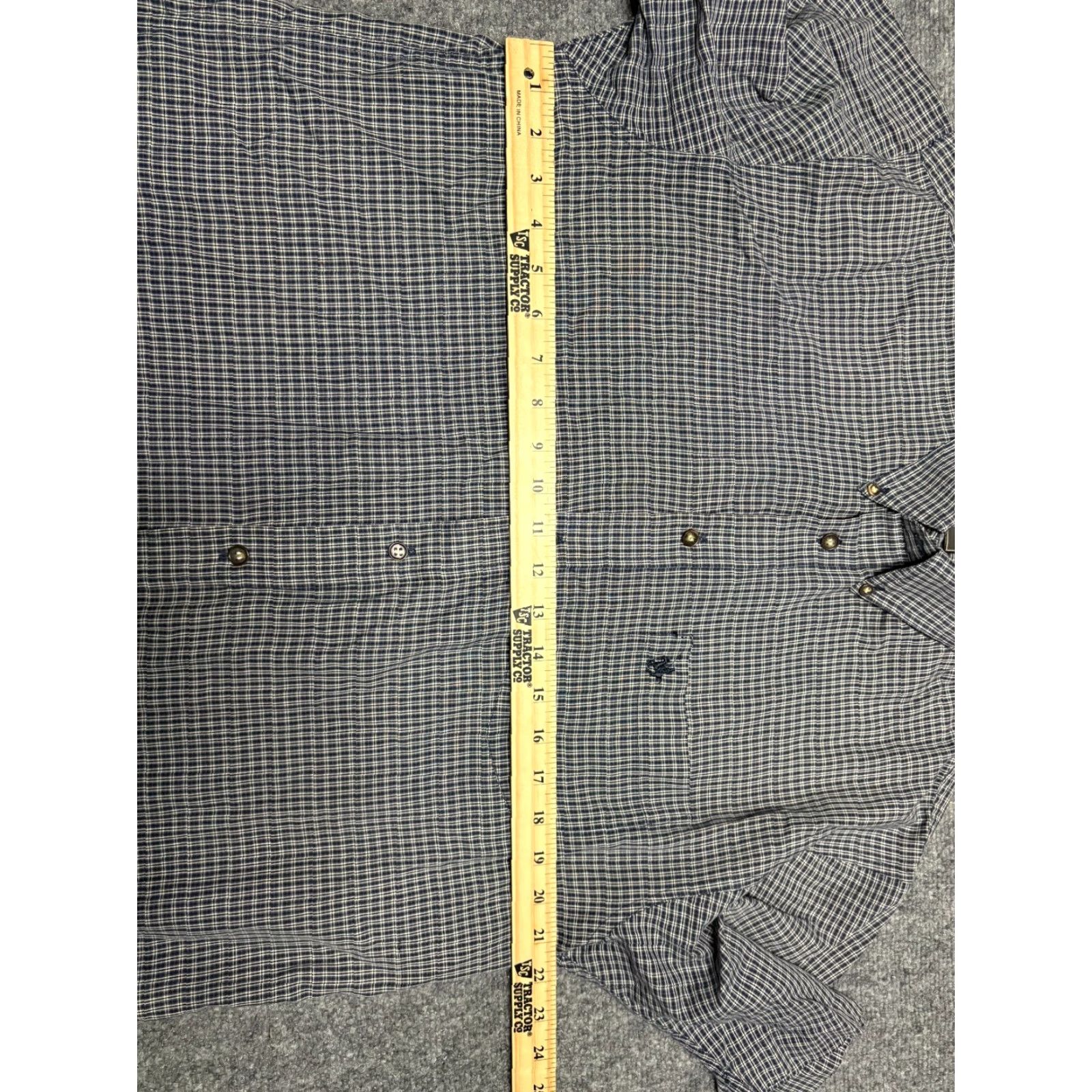 Vintage Kights Sports Wear Button Down Shirt Mens Small Blue Plaid Short Sleeve Pocket Shirt Size US S / EU 44-46 / 1 - 3 Thumbnail