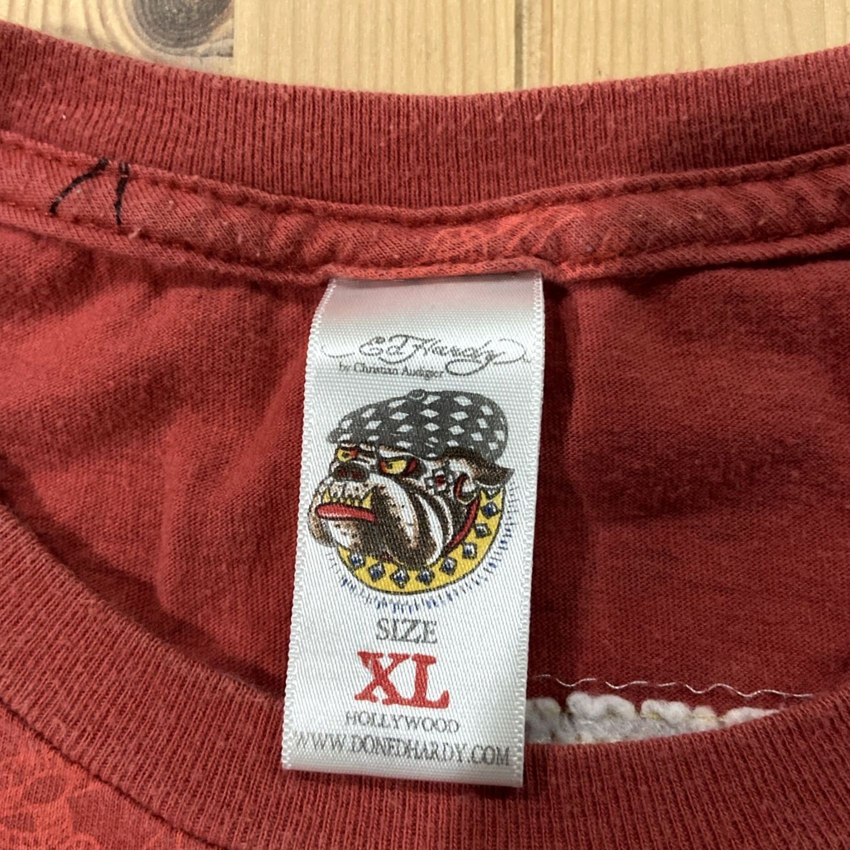 Ed Hardy ED HARDY Shirt XL Red Graphic Print Crew Neck T-Shirt Unisex Adults USA Birds Skulls AOP Size US XL / EU 56 / 4 - 5 Thumbnail