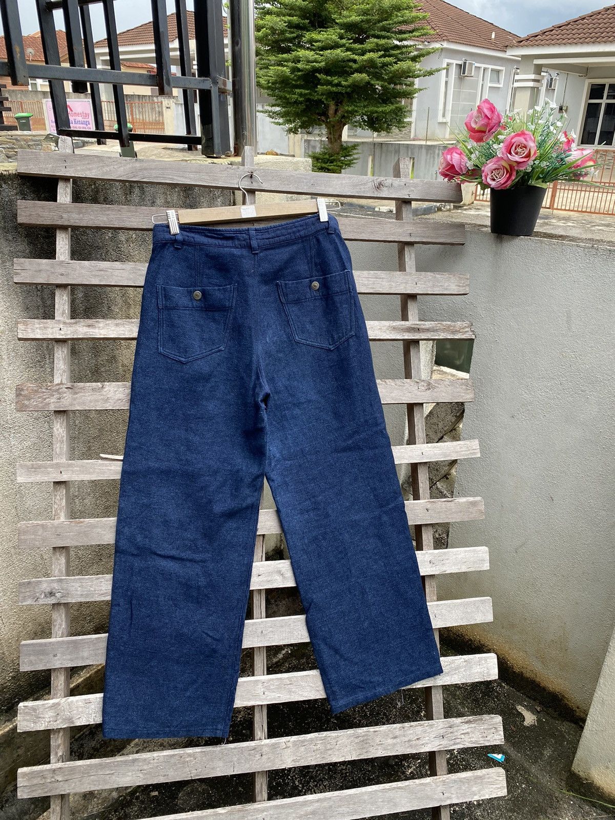Japanese Brand Vintage Indigo Pants Kamishima Chinami Yellow Size US 31 - 2 Thumbnail