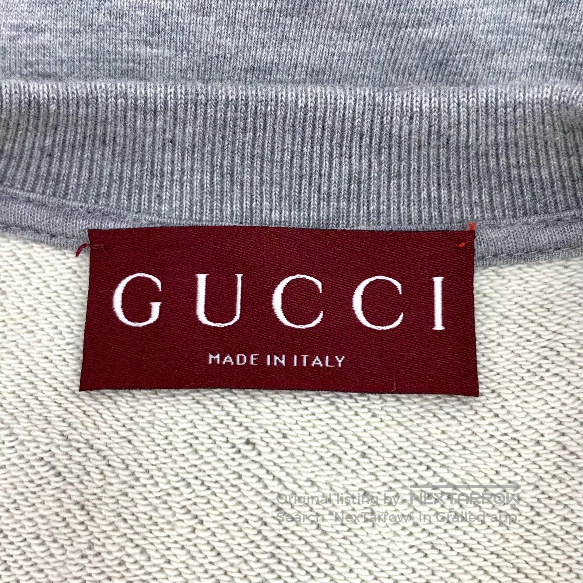 Gucci Guicci Grey Logo Letter Printed Cotton Round Neck Long Sle Size US XS / EU 42 / 0 - 5 Thumbnail