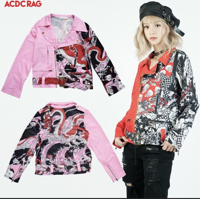 Japanese Brand Acdc Rag Chinese Dragon Biker Punk Style Asymmetrical Jacket Size US M / EU 48-50 / 2 - 3 Thumbnail