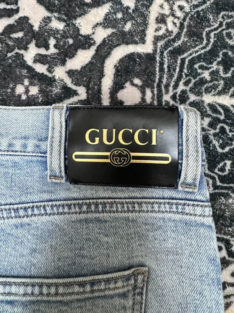 Gucci Gucci Leather logo jeans on the back Size US 36 / EU 52 - 4 Thumbnail