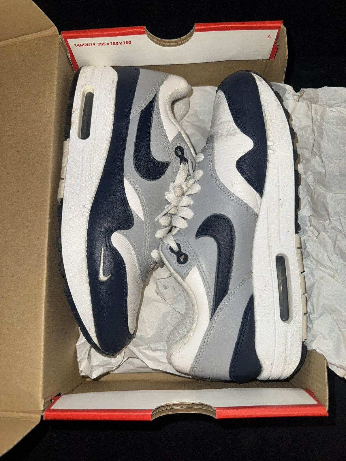 Nike Nike Air Max 1 “Navy Blue” GS Size 5.5y Size US 5.5 / EU 38 - 1 Thumbnail