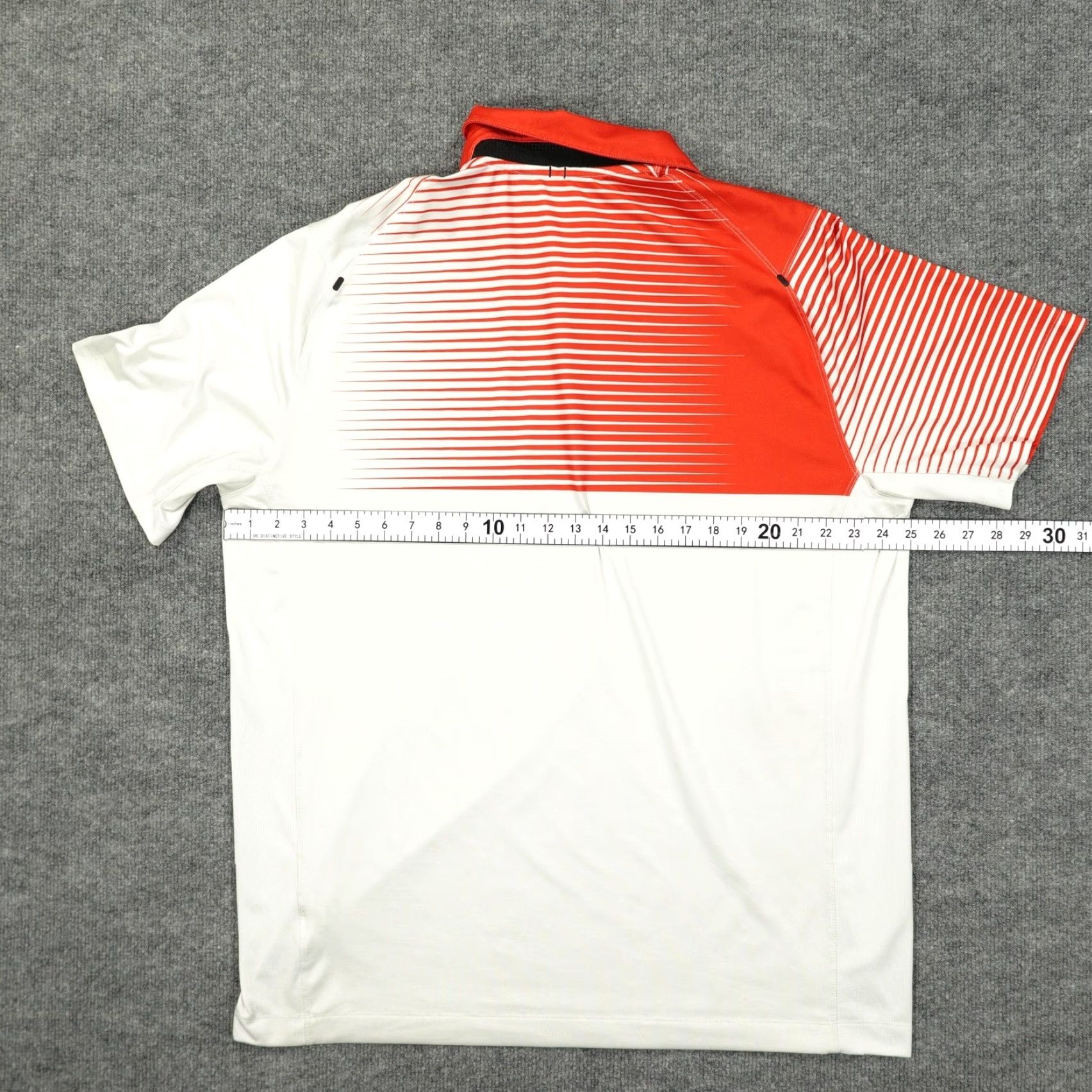 Nike Nike Golf Polo Shirt Mens XL White Red Gradient Stripe Dri-FIT Swoosh Stretch Size US XL / EU 56 / 4 - 6 Thumbnail