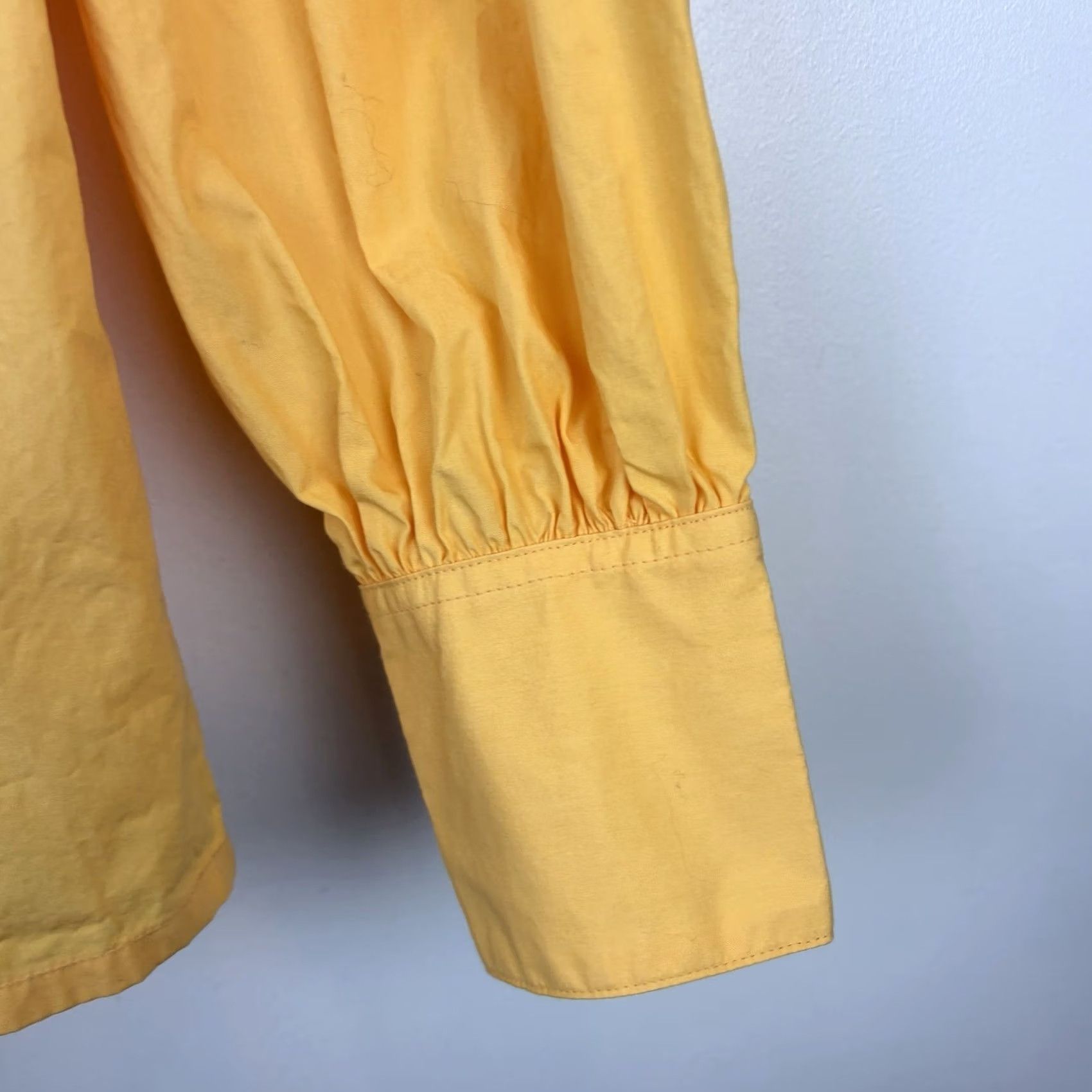 Vintage Frontier Classics Western Blouse Womens Large Yellow 100% Cotton Puff Shoulder Long Sleeve Cowgirl Casual Size L / US 10 / IT 46 - 6 Thumbnail