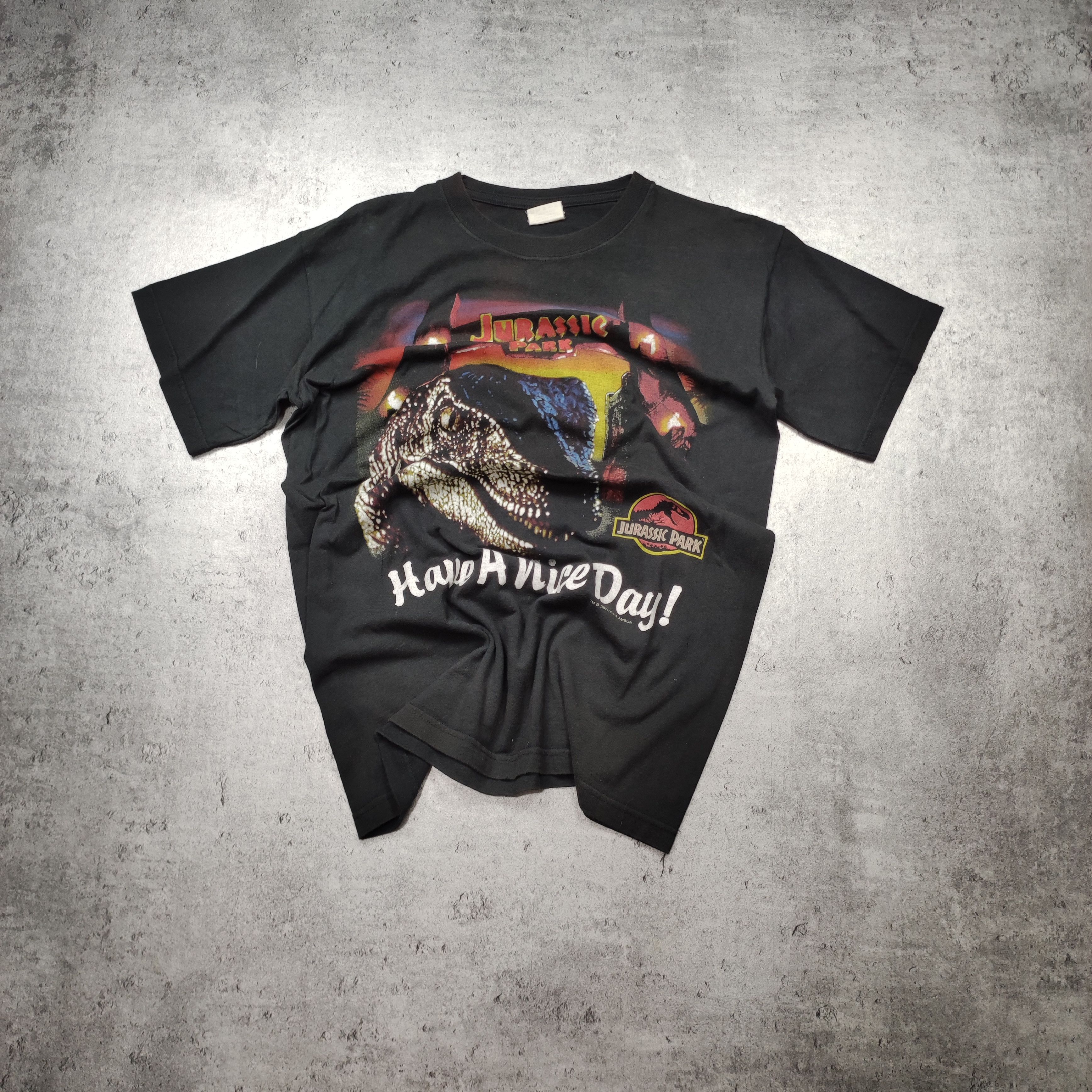 Vintage OG 90s 1993 Jurrasic Park Have a Nice Day Tee