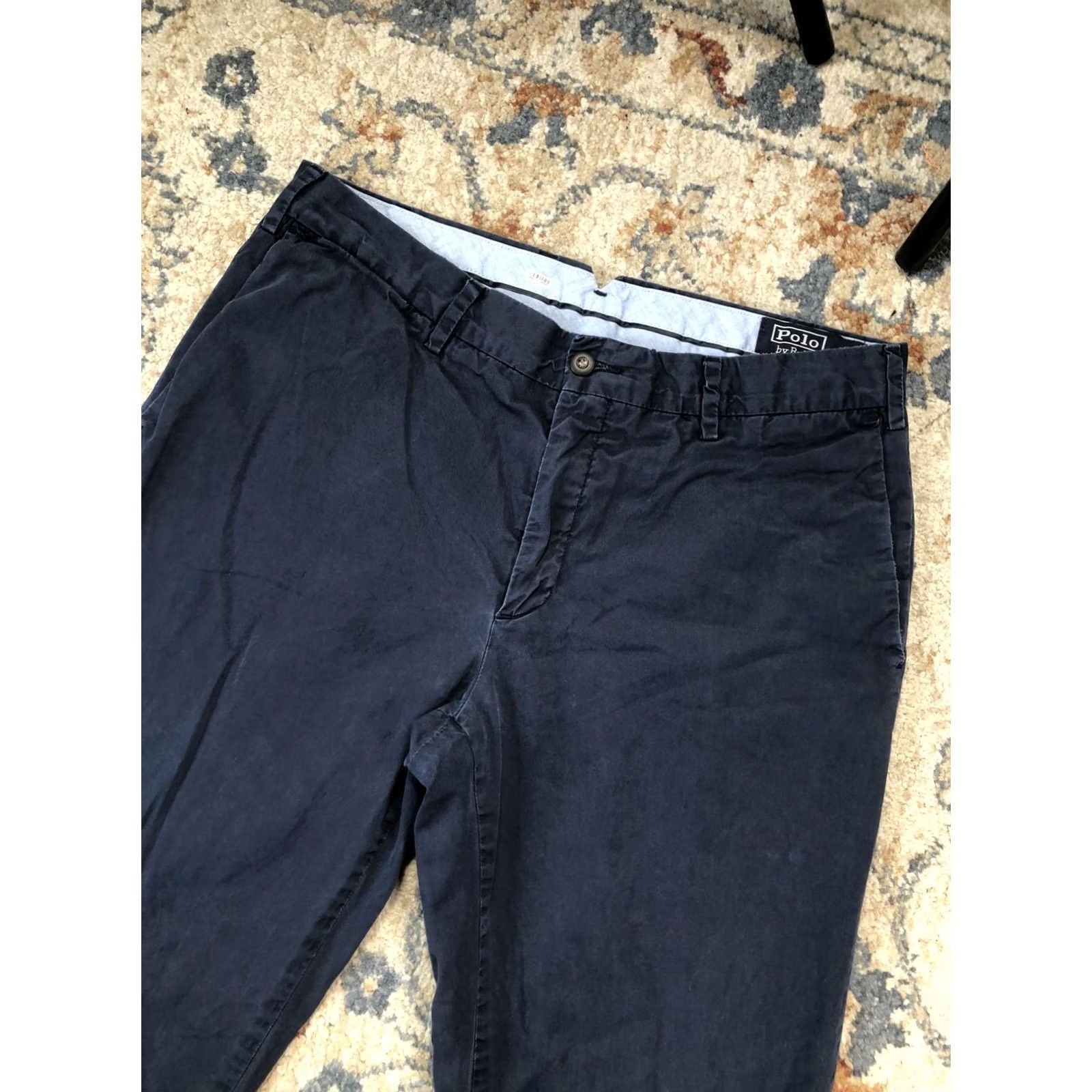 Polo Ralph Lauren Polo by Ralph Lauren Pants Mens 33x32 Blue Chino Classic Fit Straight Leg Casual Pants Size US XS / EU 42 / 0 - 5 Thumbnail