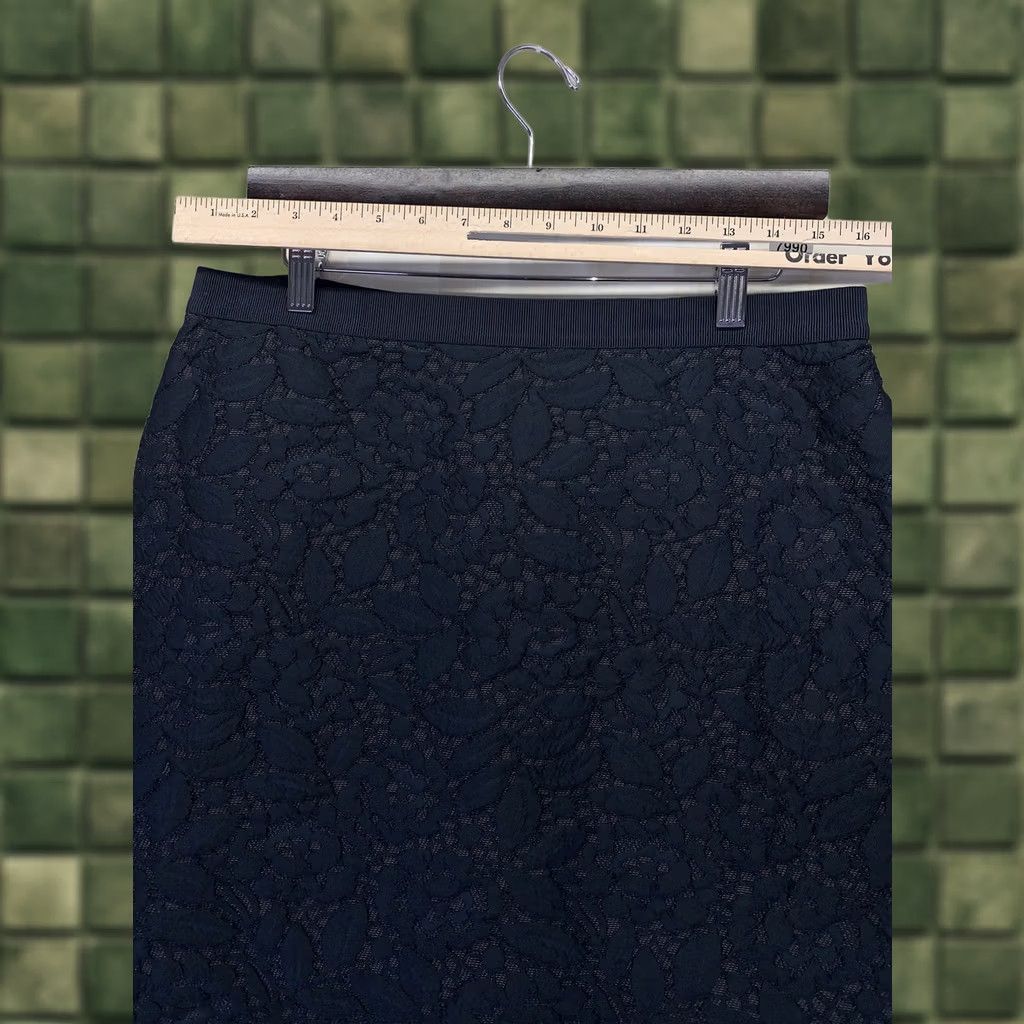 Ann Taylor VINTAGE? No. Ann Taylor Skirt Womens Lace Overlay Lined Pencil Straight Deep Blue/Green Size 10-7990 Size 32" / US 10 / IT 46 - 1 Thumbnail