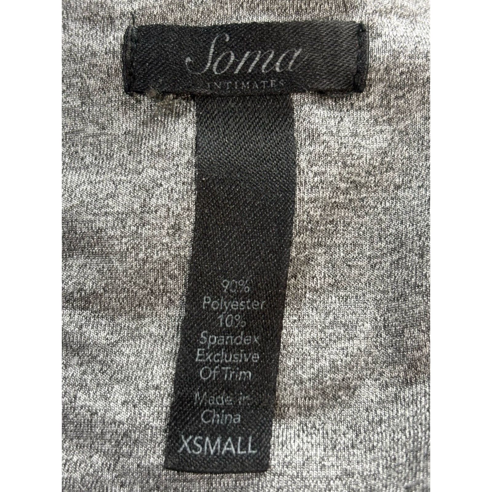 Vintage Soma Twist Front Dress XS Xsmall Grey Short Sleeveless Jersey Stretch Comfort - A-Line, V-Neck, Pullover, Solid, Casual, Travel, Jersey Size XS / US 0-2 / IT 36-38 - 6 Thumbnail