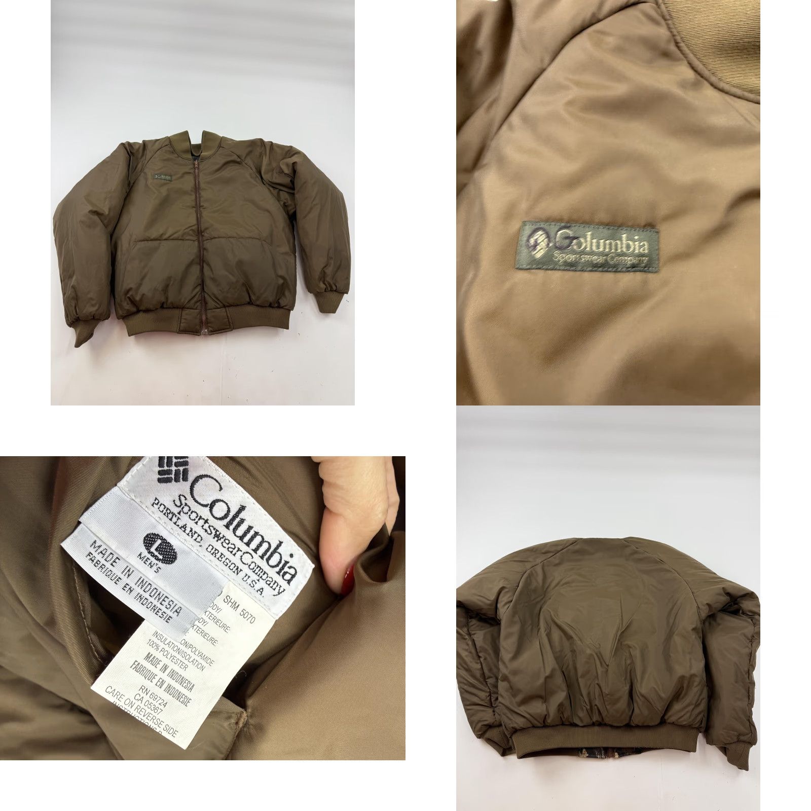 Vintage Columbia Mens Large Jacket Bomber Reversible Camouflage Nylon Zip Hunting Winter Size US L / EU 52-54 / 3 - 9 Thumbnail