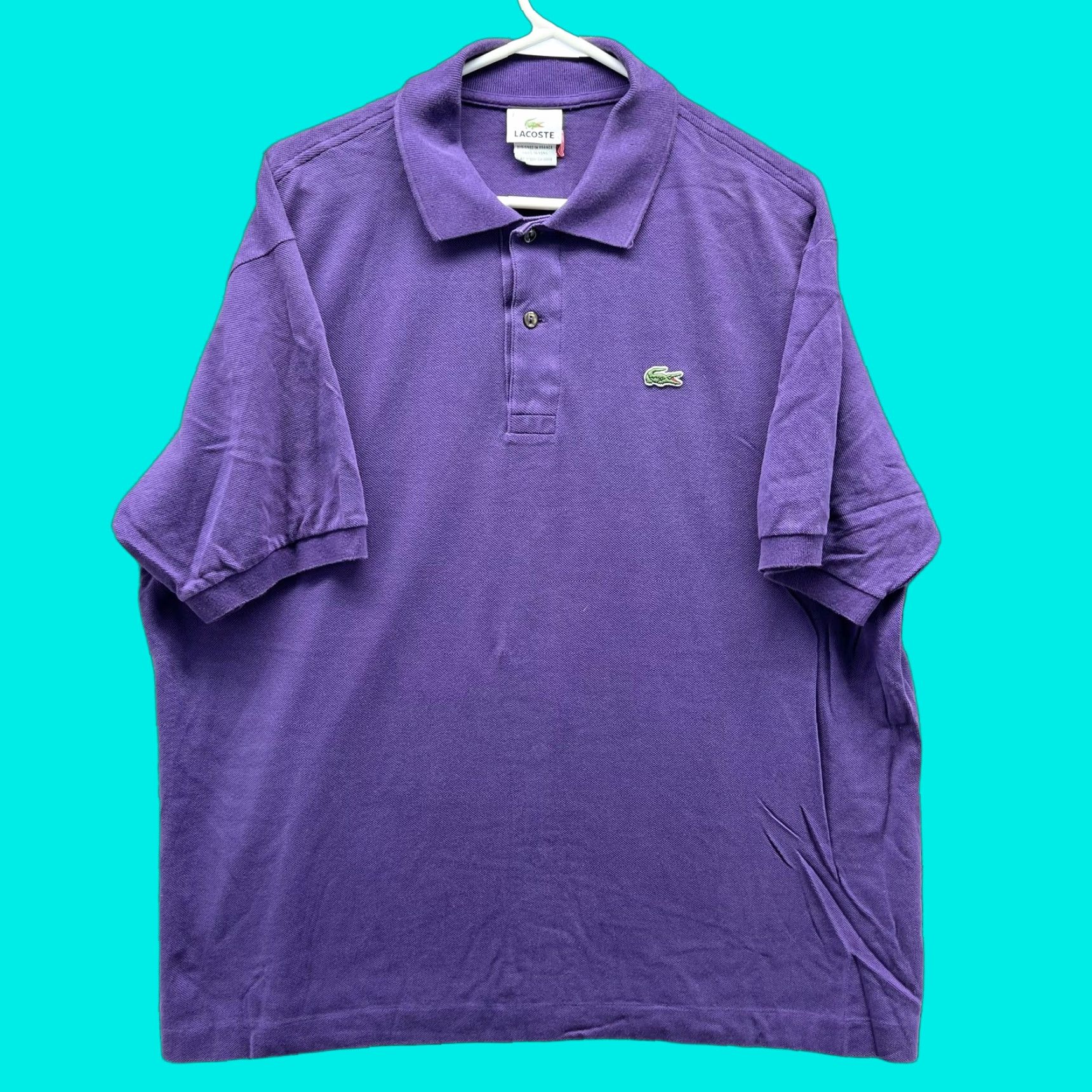 Lacoste Lacoste Polo Shirt Mens 2XL Purple Short Sleeve Knit Croc Logo Casual Polo Shirt Mens 2XL Purple Size US XXL / EU 58 / 5 - 1 Thumbnail