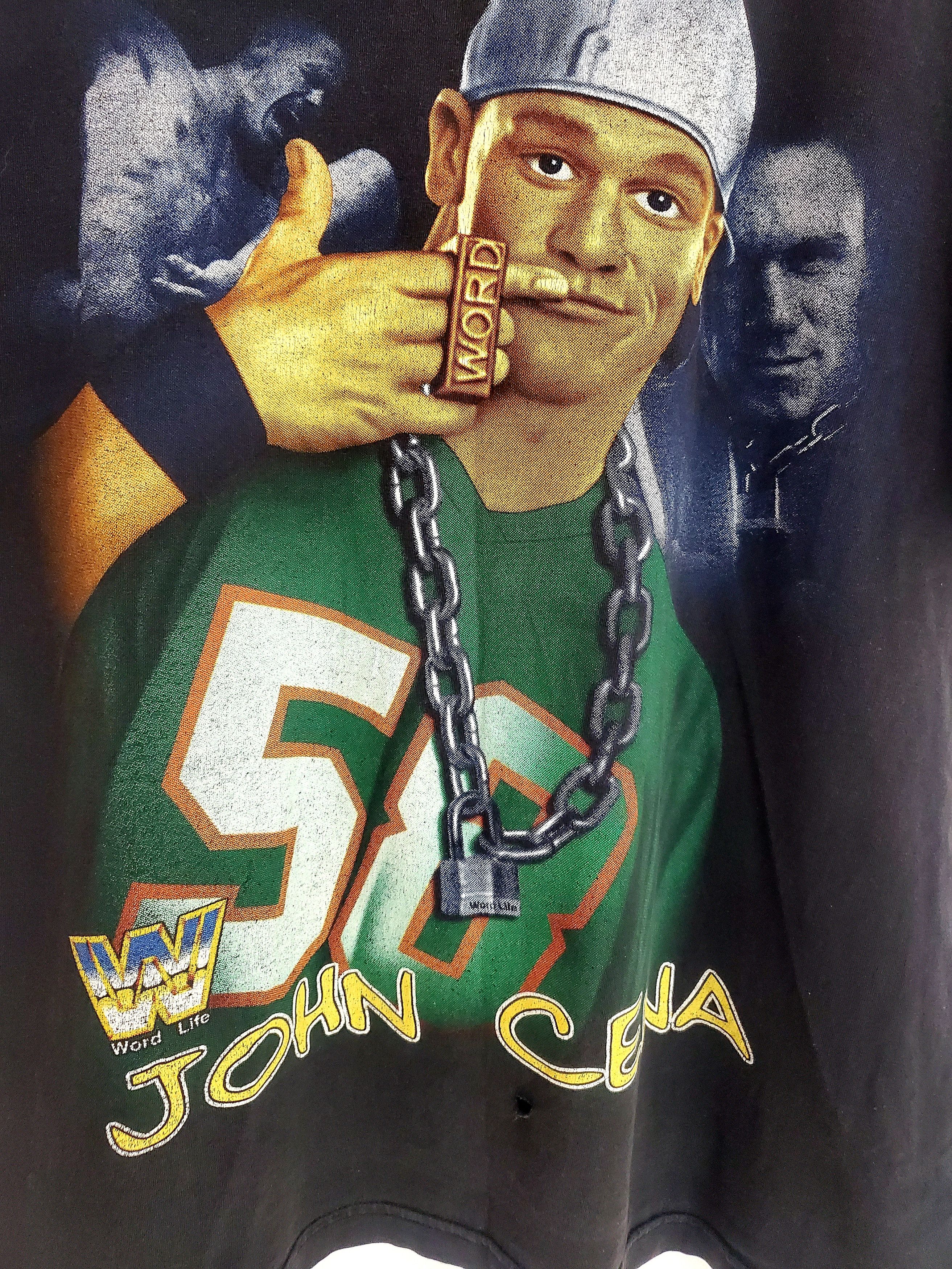 WWE Vintage WWE John Cena Word LifeT-Shirt Rapper Era Wrestling Size US XL / EU 56 / 4 - 2 Thumbnail