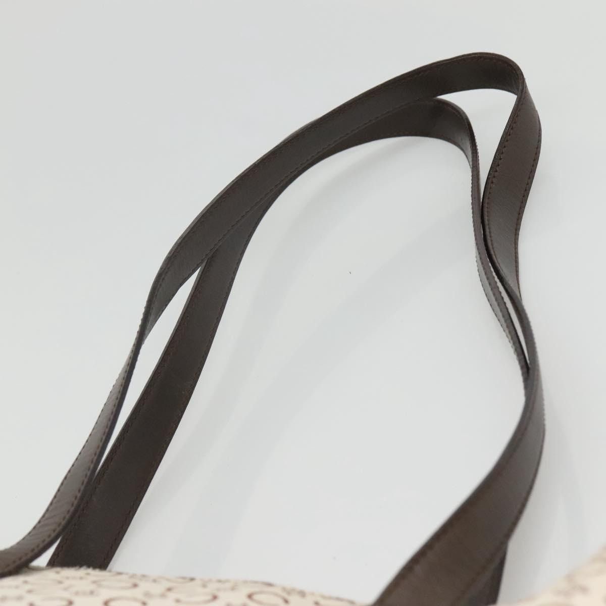 Celine CELINE C Macadam Canvas Tote Bag Gold White Size ONE SIZE - 8 Thumbnail