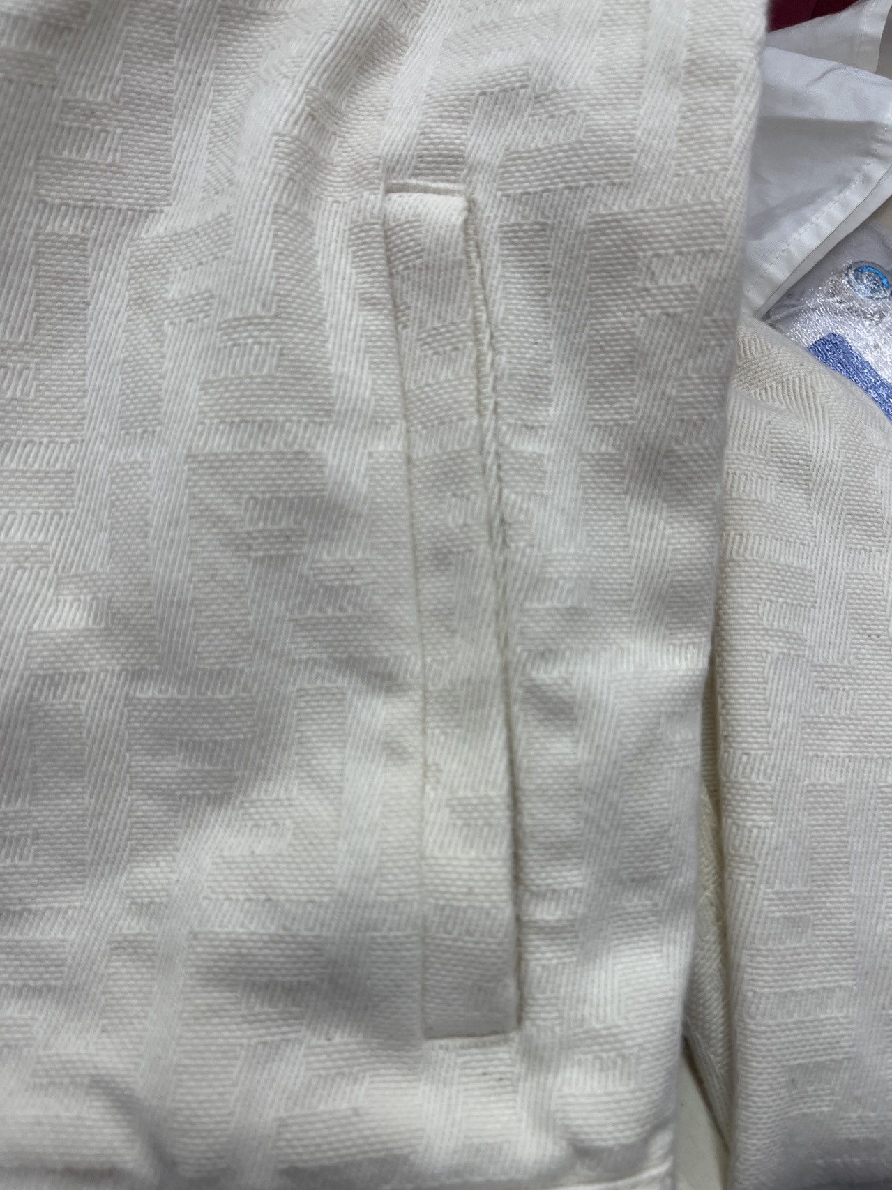 Fendi White Monogram Cotton Denim Jacket (46)
