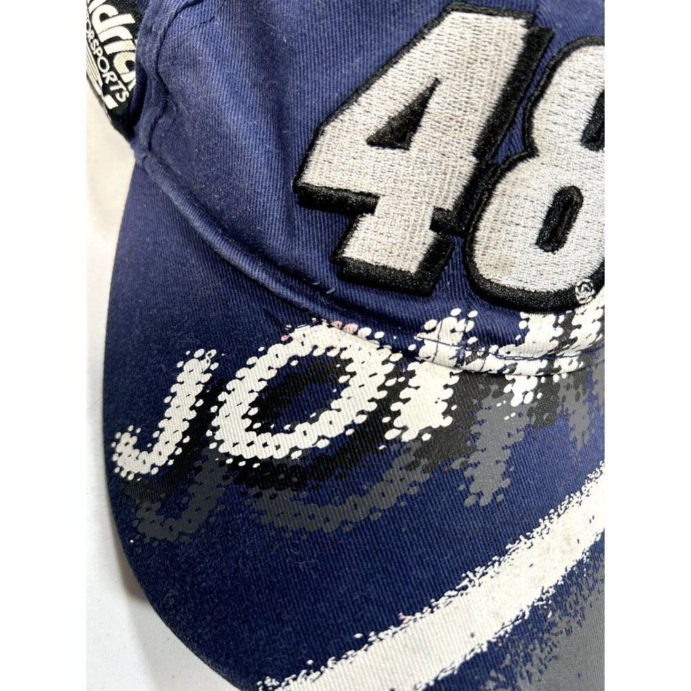 NASCAR Vintage 90s Jimmie Johnson #48 Nascar Snapback Hat One Size Size ONE SIZE - 7 Thumbnail