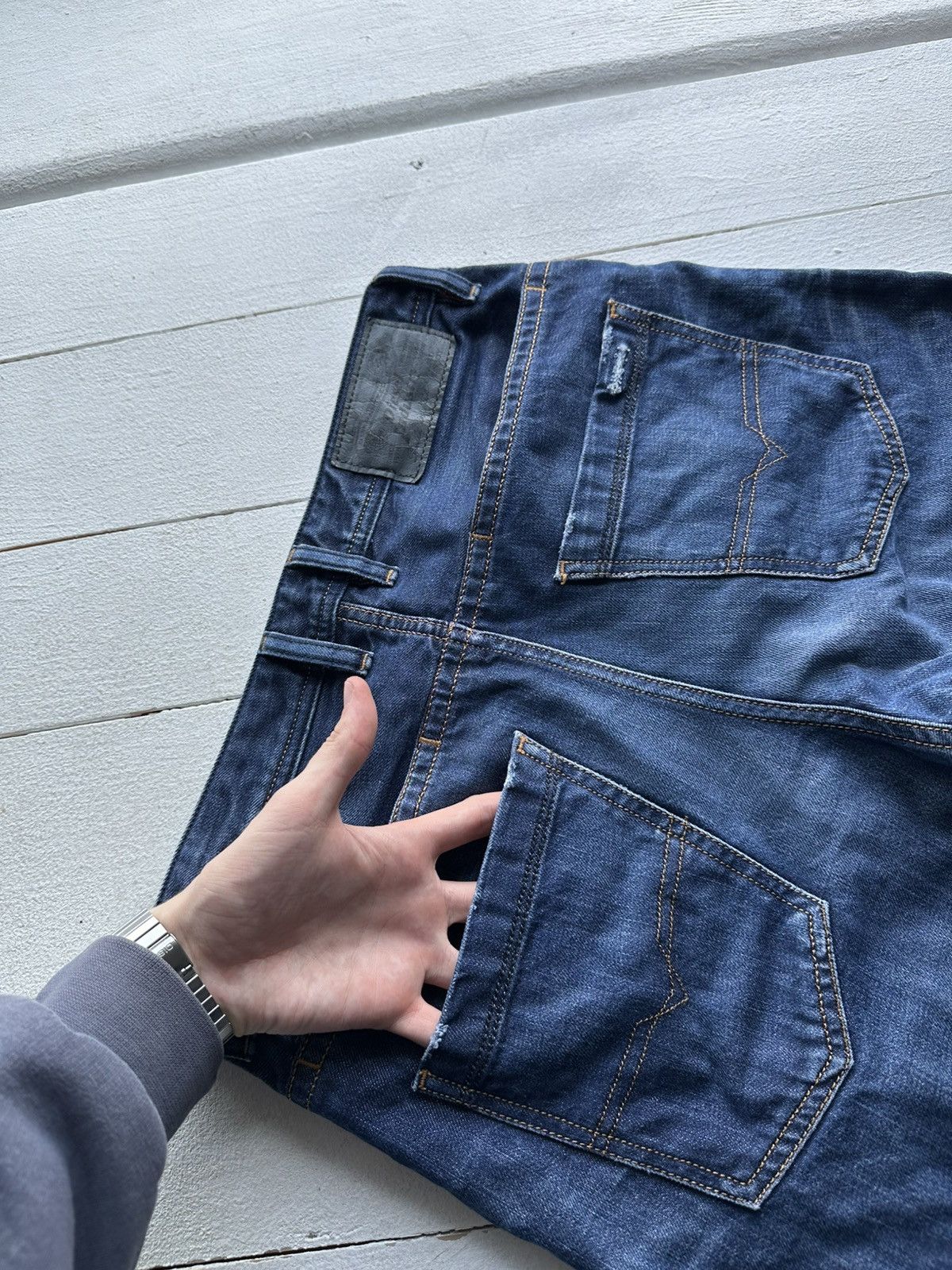 Diesel VNTG 🚨 Y2K Diesel Industry shorts Streetwear blue faded Size US 31 - 3 Thumbnail