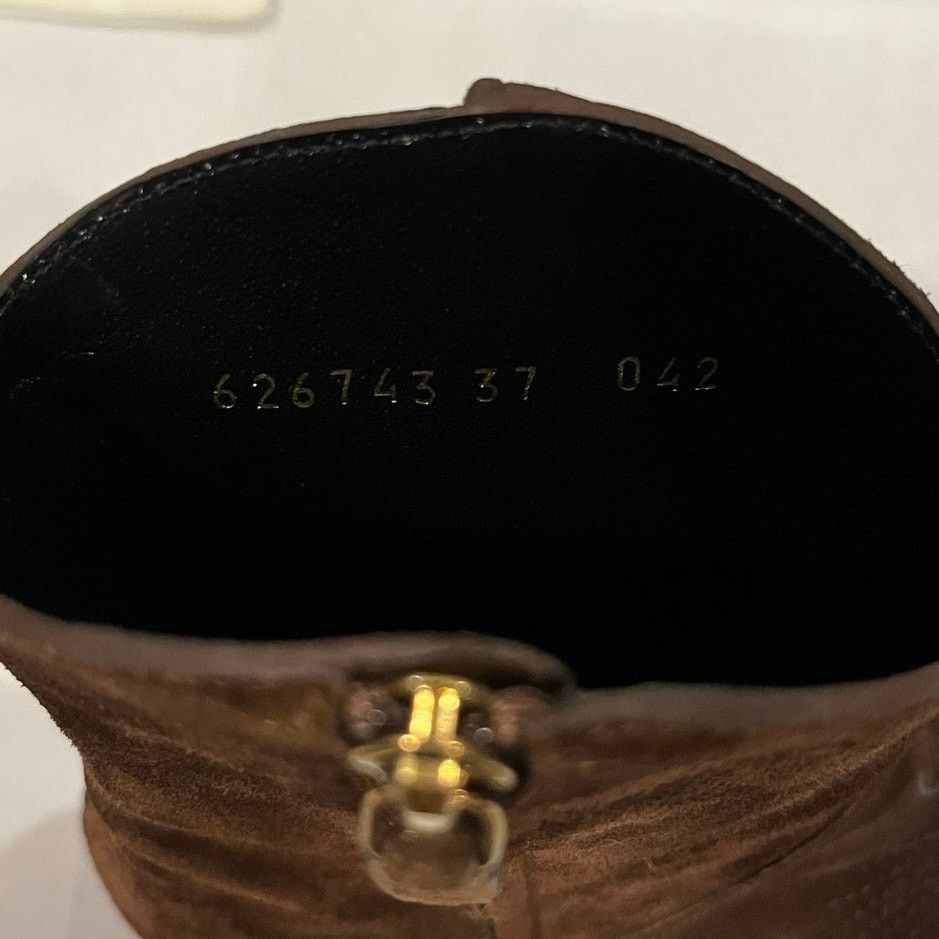 Gucci Gucci Quebec Leather Booties Maroon Size US 6.5 / IT 36.5 - 8 Thumbnail