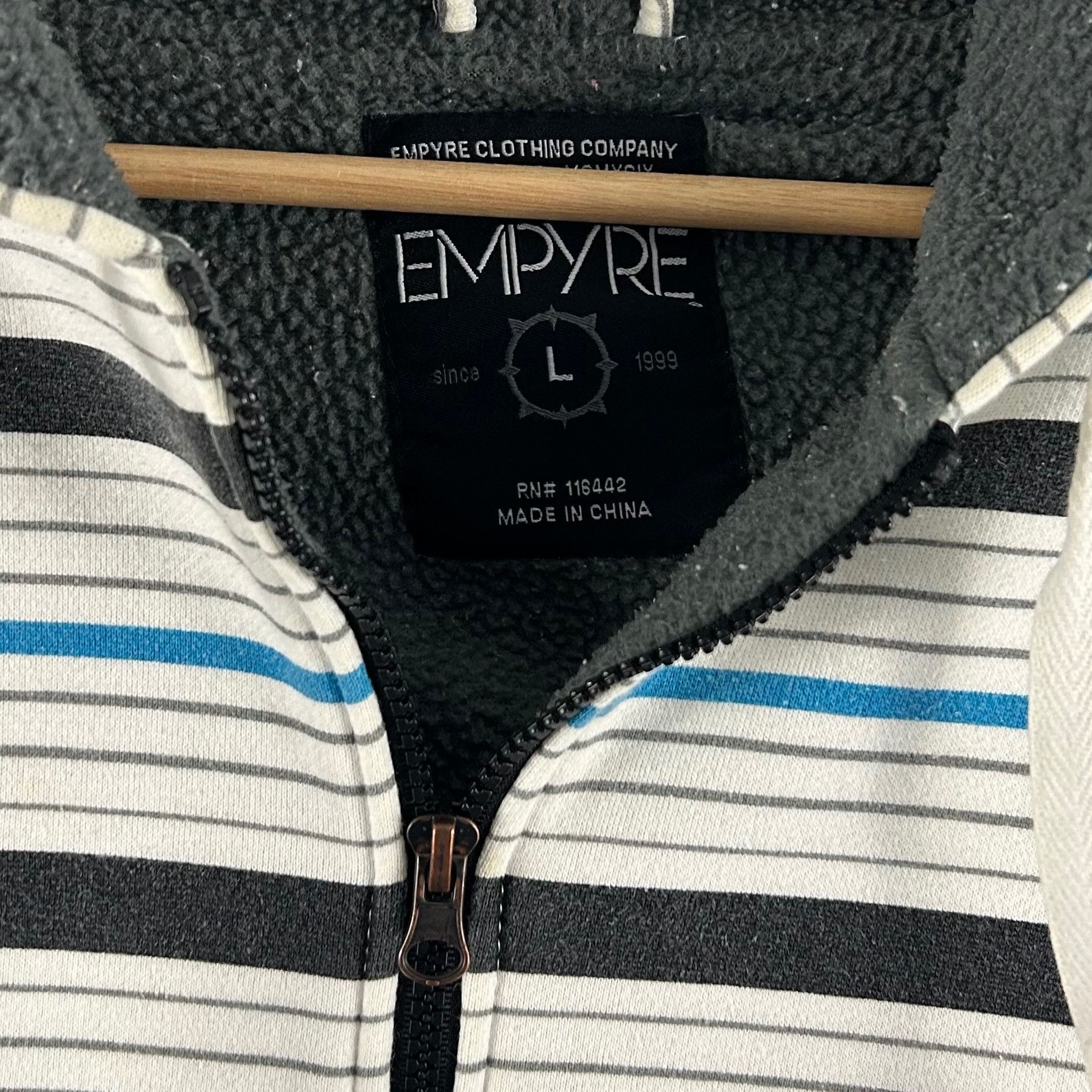 Empyre × Vintage Vintage Empyre stripe fleece hoodie Size US L / EU 52-54 / 3 - 3 Thumbnail