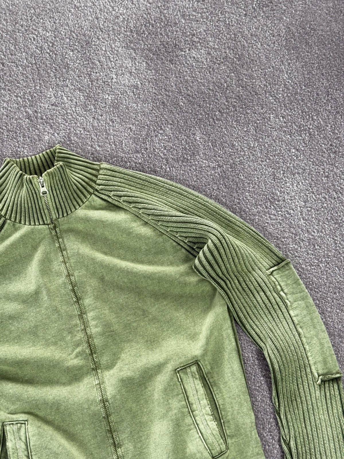 Japanese Brand 00s Japanese Brand Y2K Distressed Zip-Up Sweater Size M / US 6-8 / IT 42-44 - 5 Thumbnail