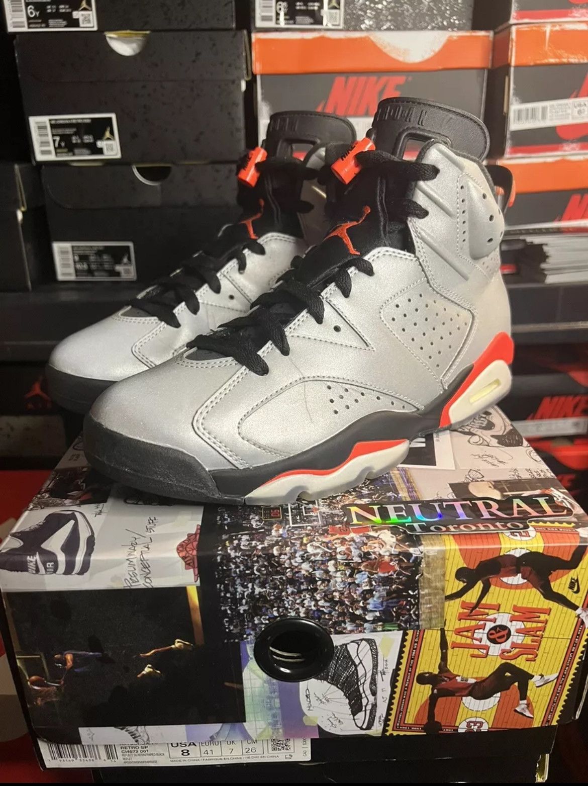 Jordan 6s reflective on sale