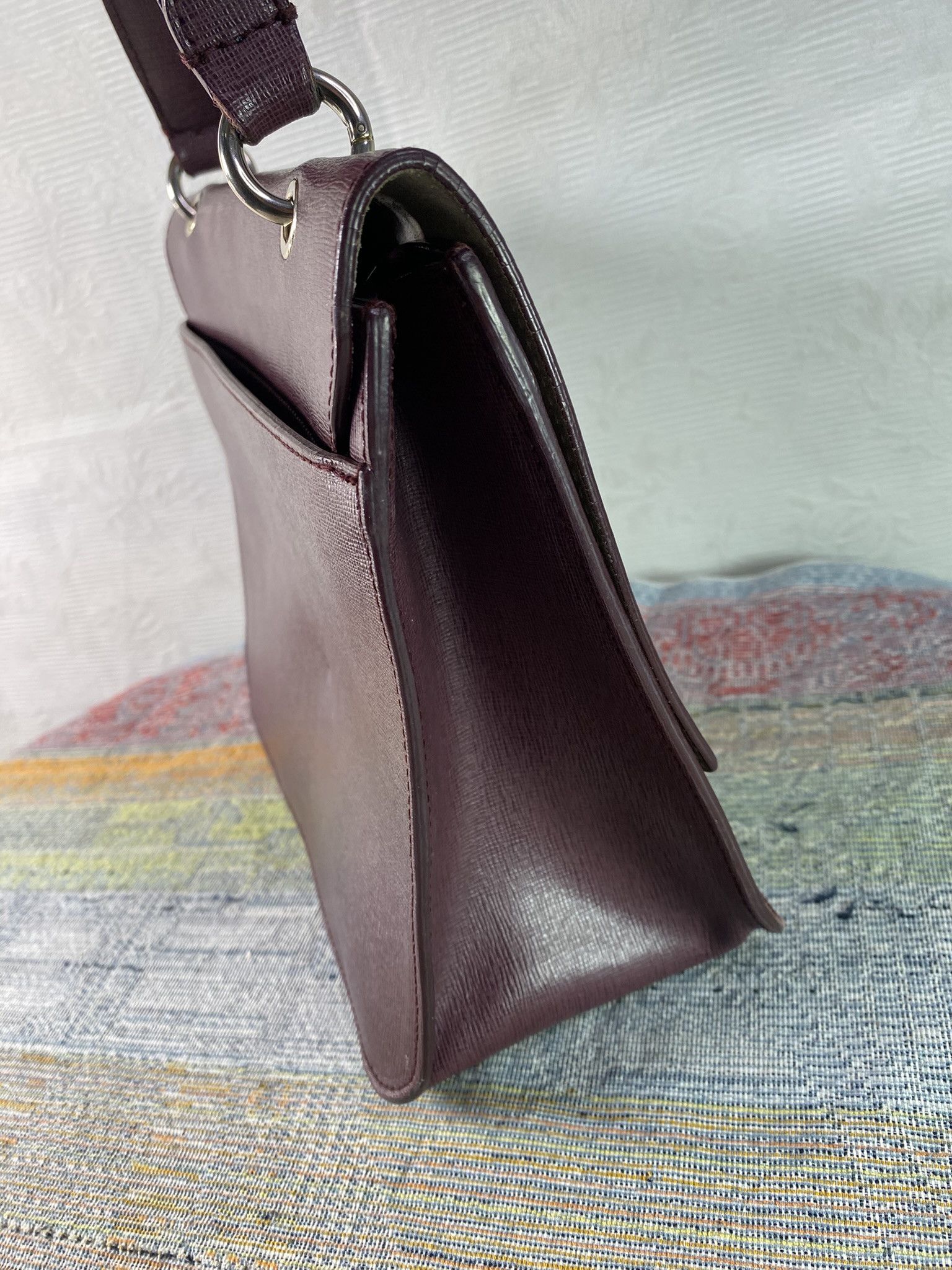 Furla FURLA Metropolis M Burgundy Leather Top Handle Bag Size ONE SIZE - 3 Thumbnail