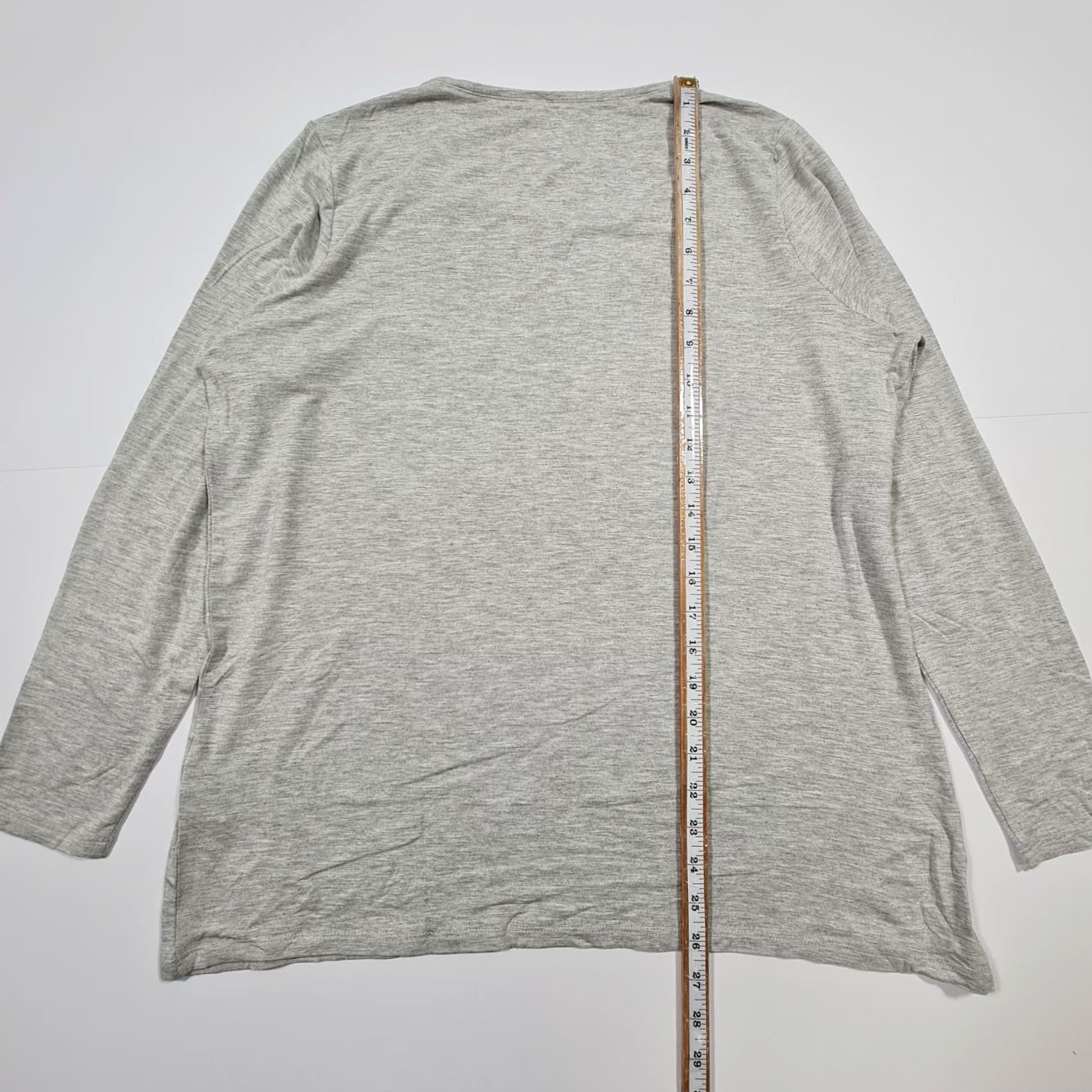 CO Betty & CO Womens T Shirt Grey XL Long Sleeve Round Neck Pullover Casual Travel Regular Fit 96% Visco​se 4% Elastane Machine Washable Size XL / US 12-14 / IT 48-50 - 7 Thumbnail