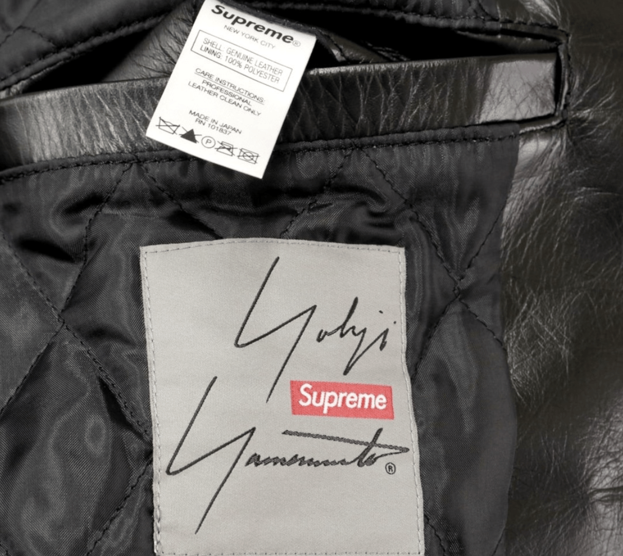 Supreme X Yohji Yamamoto Pour Homme Leather Jacket