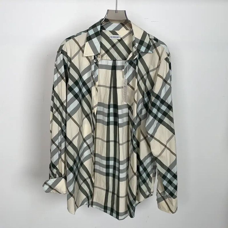 Burberry Burberry Men's Blue Cotton Long Sleeve Shirt Size US S / EU 44-46 / 1 - 1 Thumbnail