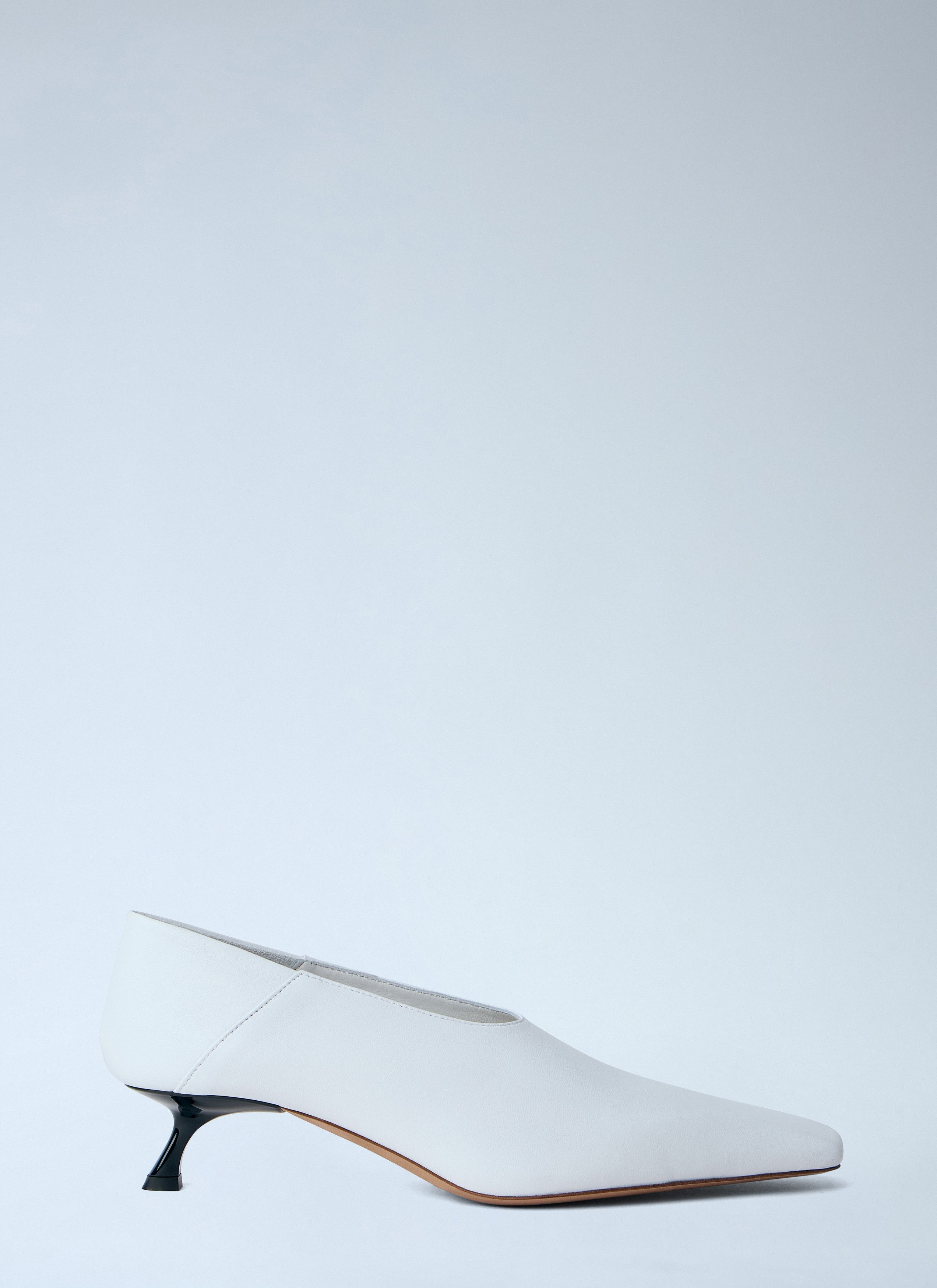 Sportmax Leather Kitten Heel Pumps Size US 10 / IT 40 - 1 Thumbnail