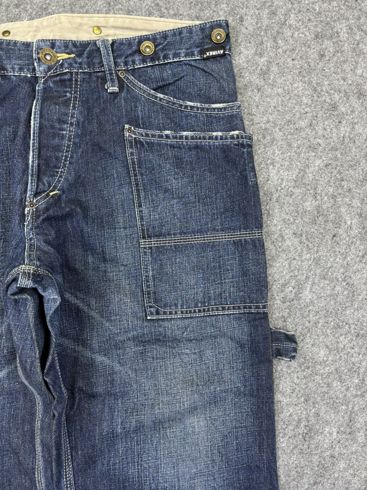 Avirex 💥Baggy💥AVIREX Military Multi Round Pocket Denim F711 Size US 32 / EU 48 - 5 Thumbnail