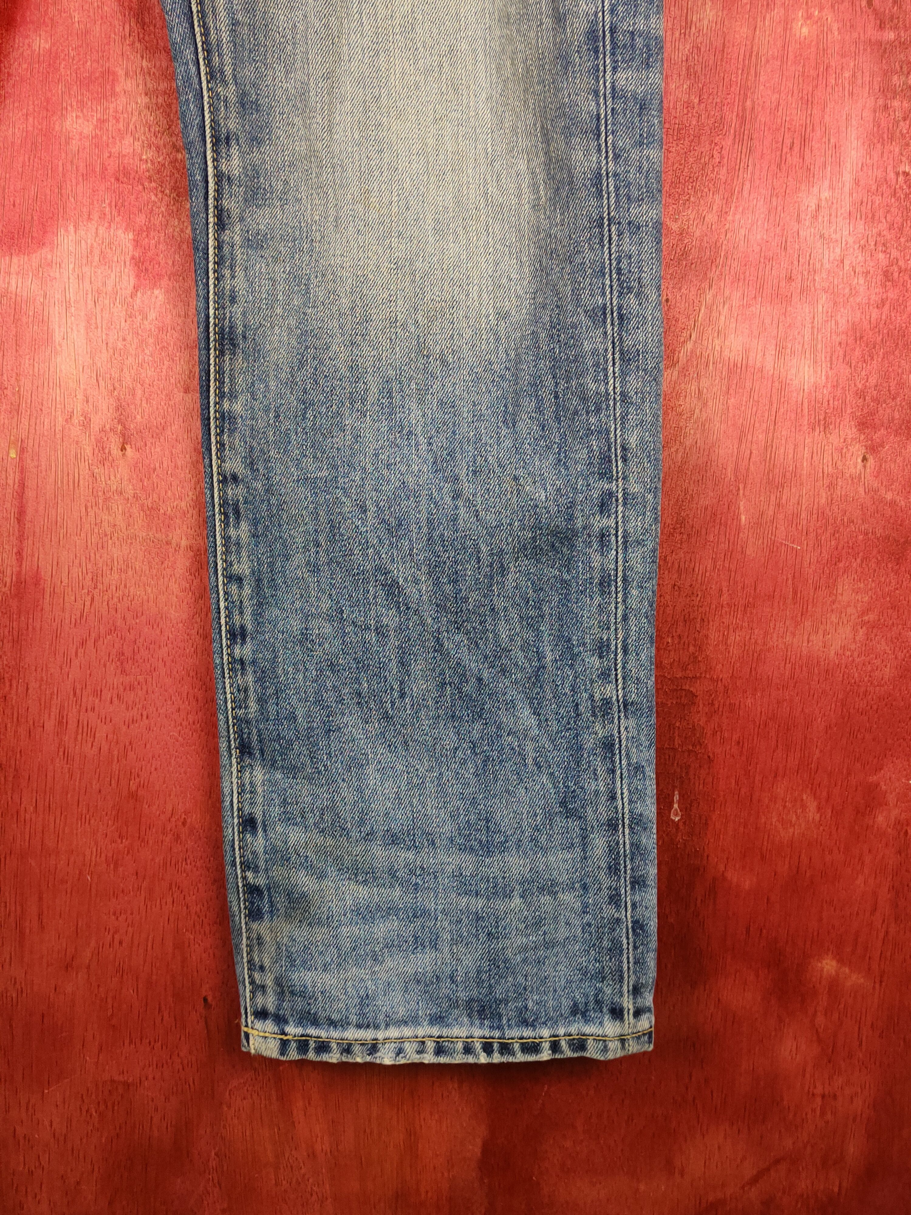 Japanese Brand Uniqlo Blue Faded Distressed Ripped Jeans #S2199 Size US 32 / EU 48 - 6 Thumbnail