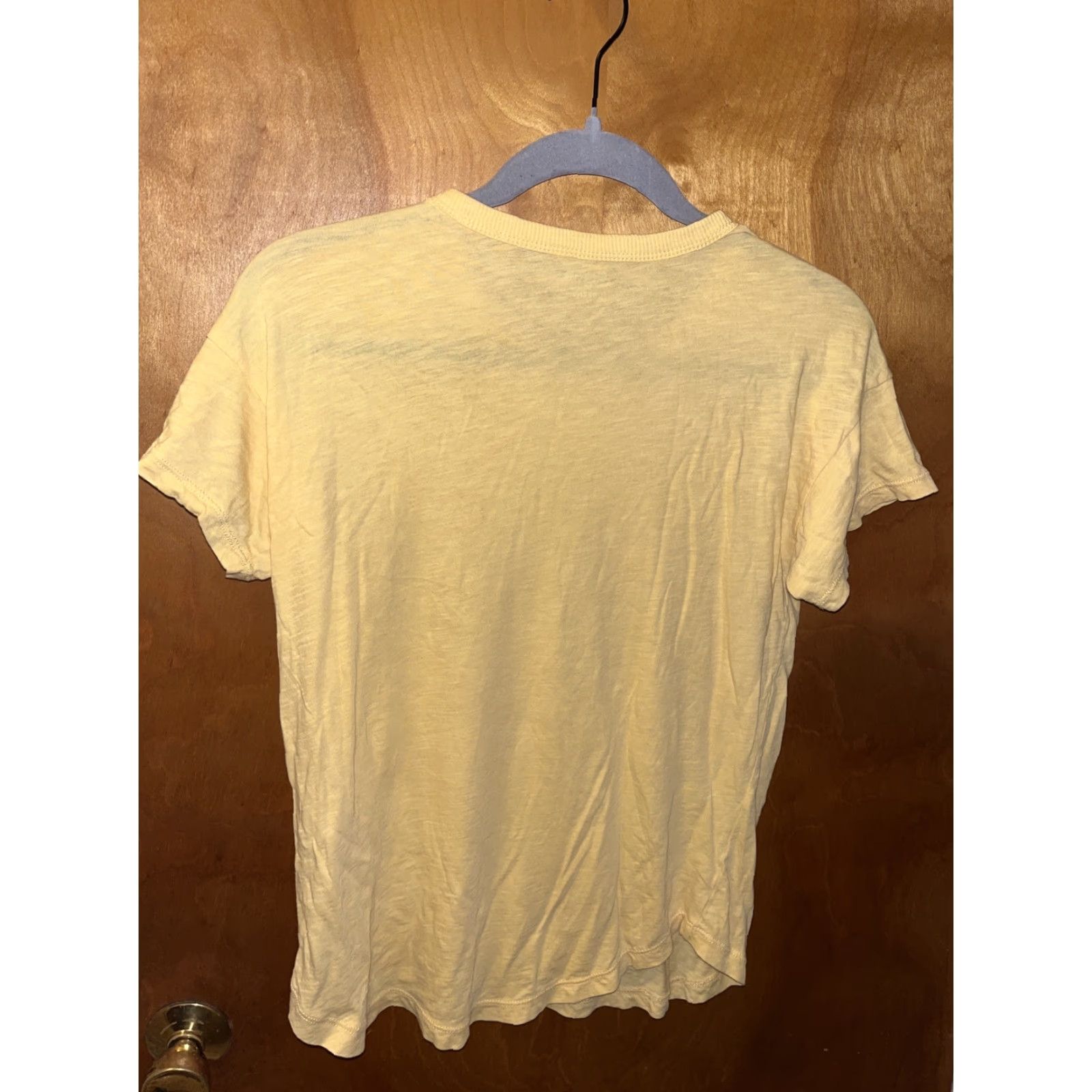 Madewell VINTAGE Madewell Women's T-Shirt Size S Crew Neck Short Sleeve Yellow Cotton Casual All Seasons Size S / US 4 / IT 40 - 3 Thumbnail