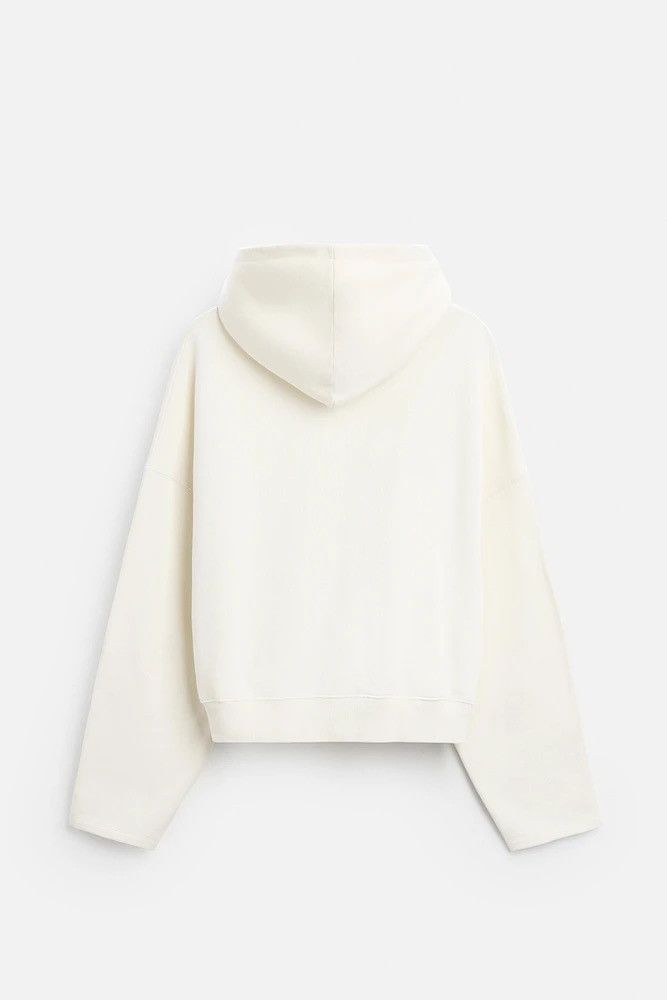 Zara SOLD - Zara (NWT) ecru contrast printed hoodie Size Large Size US L / EU 52-54 / 3 - 2 Thumbnail