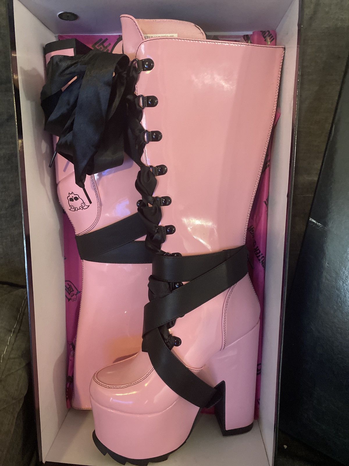 Dolls Kill Monster High Vamp Draculara Platform Boots Size US 6 / IT 36 - 1 Thumbnail
