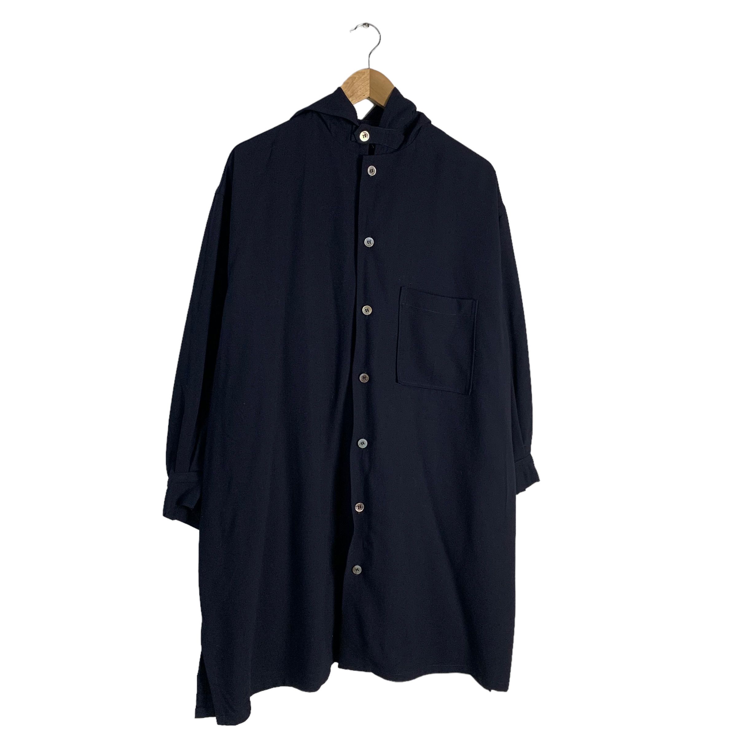 Yohji Yamamoto Y's Yohji Yamamoto Hooded Long Jacket Size US L / EU 52-54 / 3 - 3 Thumbnail