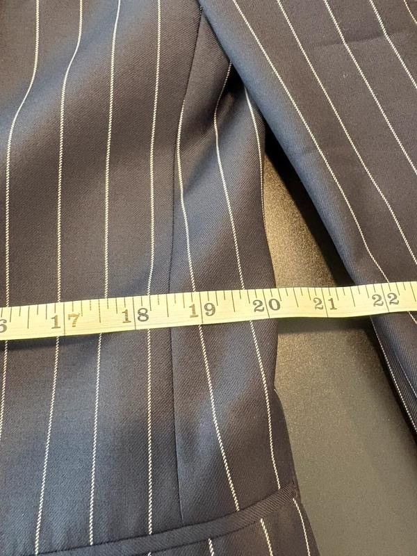 Vitale Barberis Canonico Bespoke Navy Pinstripe DB Suit 6x3 Italian Vitale Barberis Size 42R - 7 Thumbnail