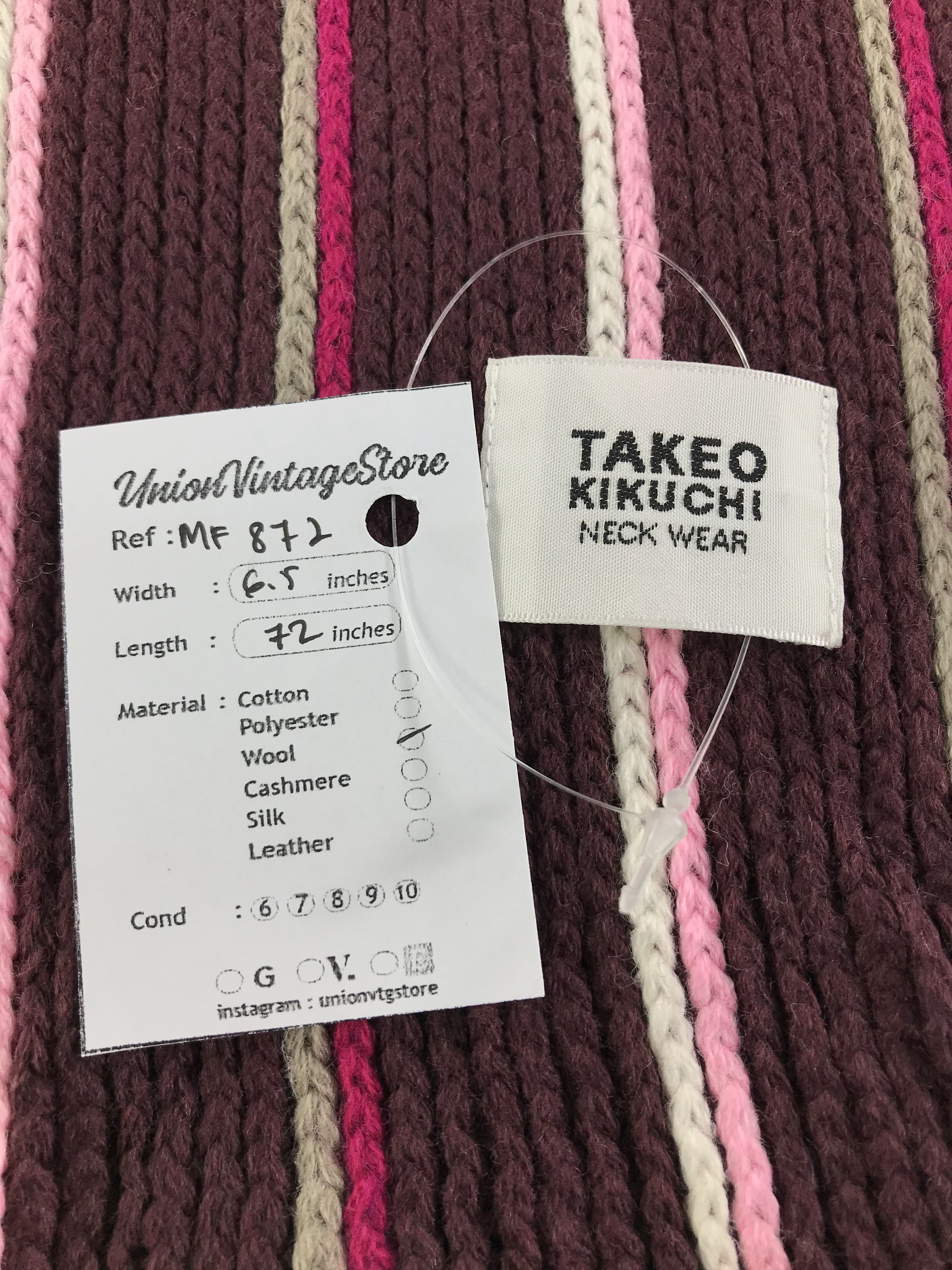 Takeo Kikuchi Vintage Takeo Kikuchi Scarf/Muffler/Neckwear MF872 Size ONE SIZE - 4 Thumbnail